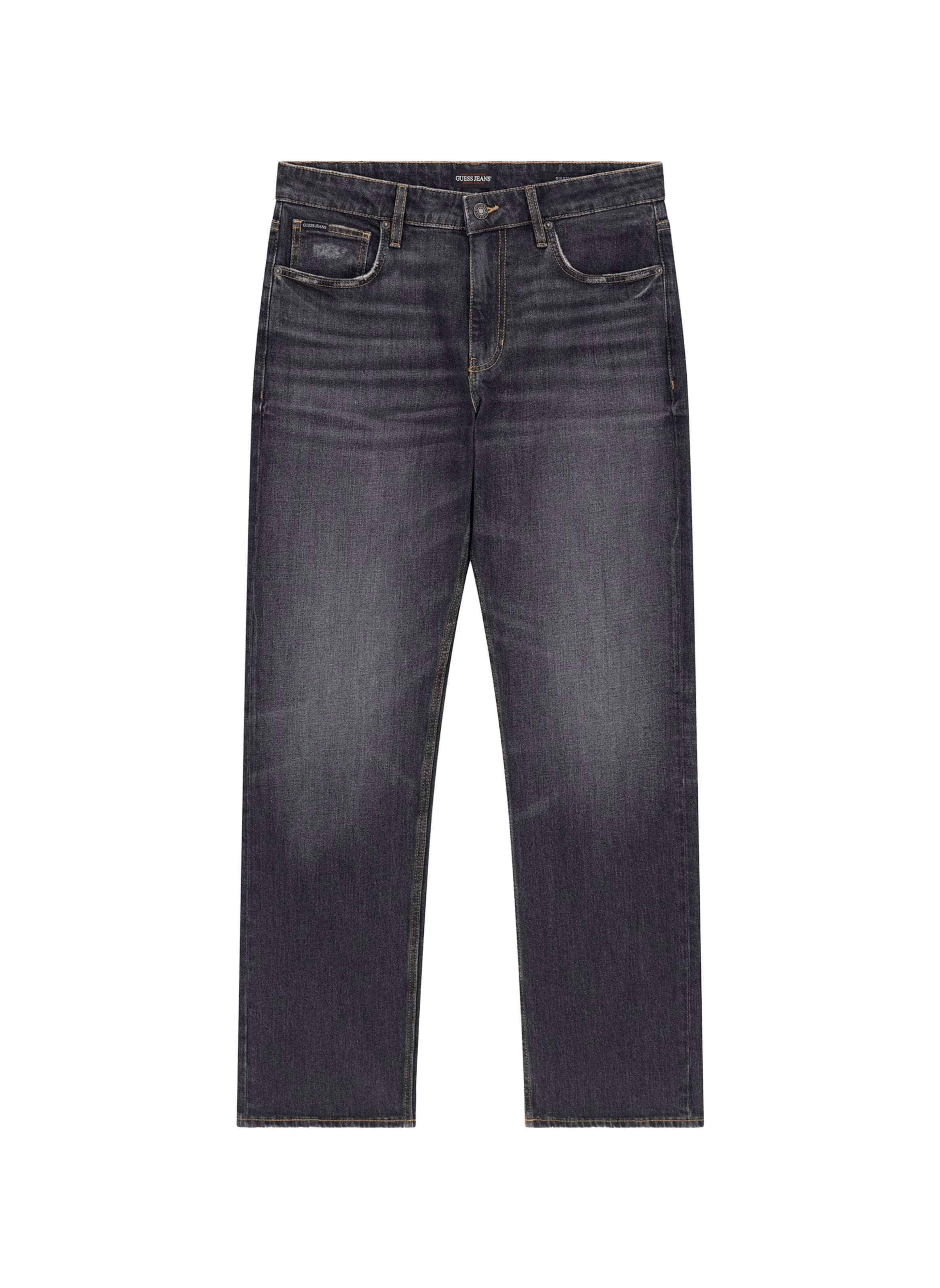Jean droit en coton mélangé GUESS Gris