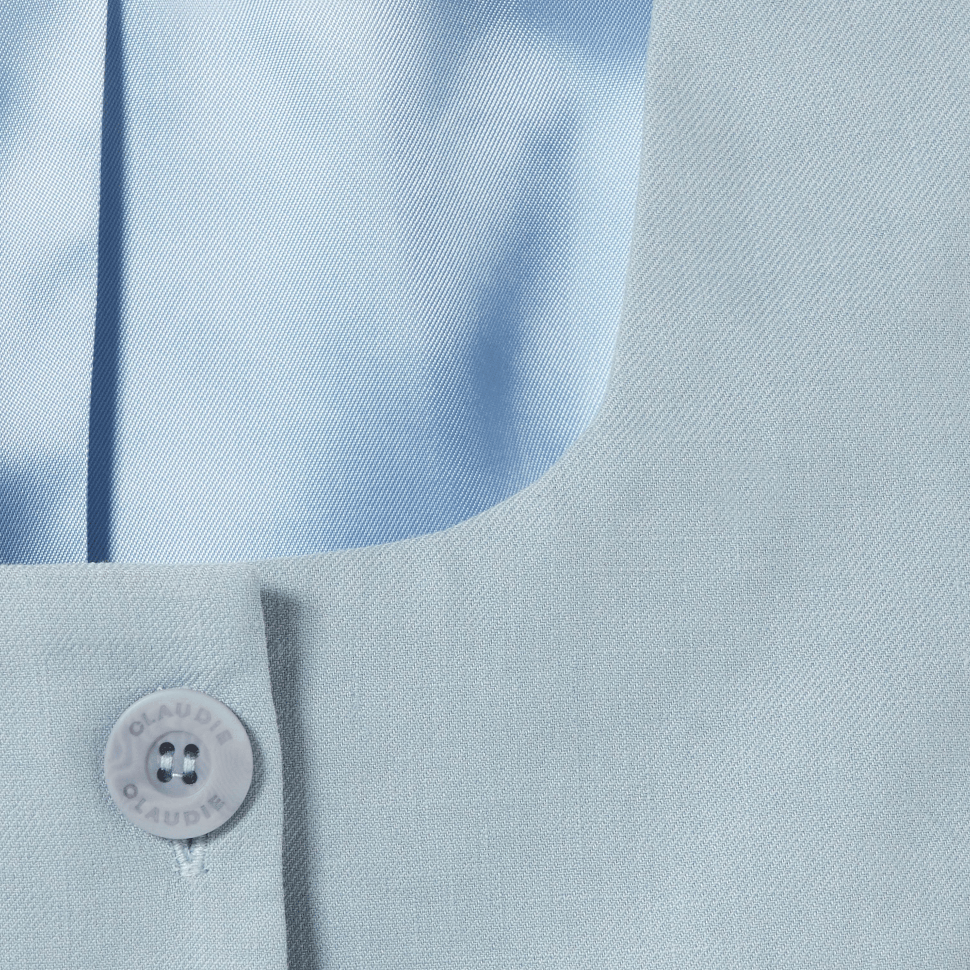 Gilet tailleur court en lin mélangé CLAUDIE PIERLOT Bleu