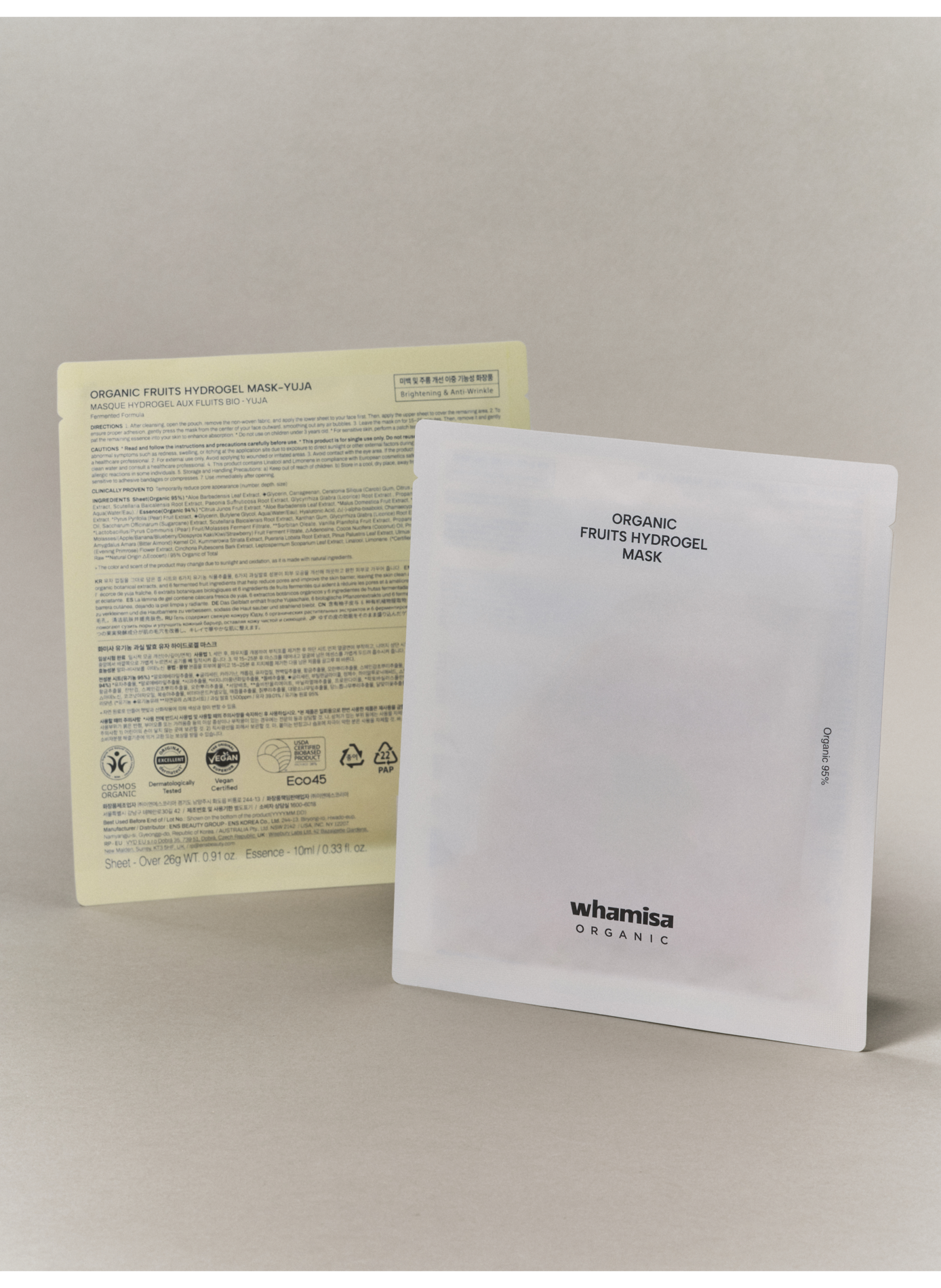 Masque Hydrogel aux Fruits Bio Fermentés WHAMISA No color