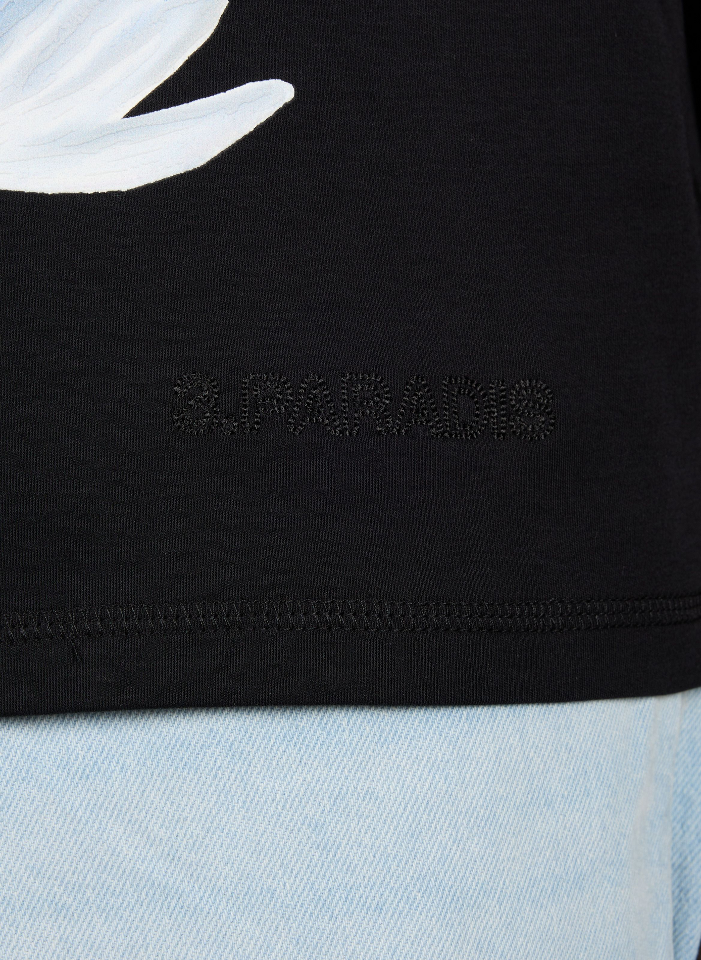 Cotton T-shirt with dove print 3 PARADIS Black