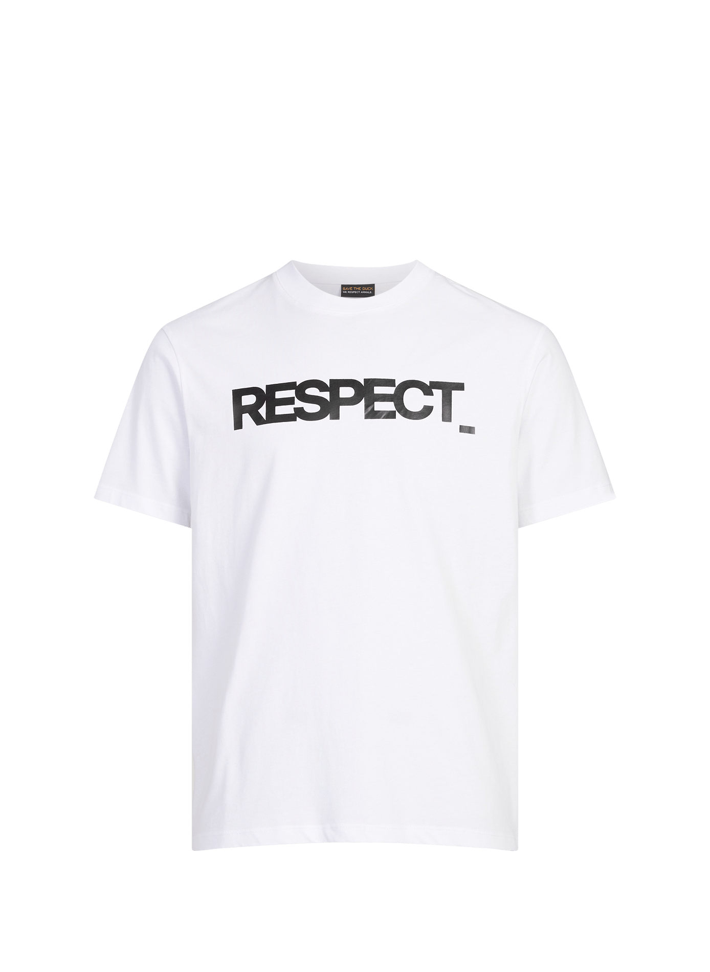 Straight round-neck cotton T-shirt SAVE THE DUCK White