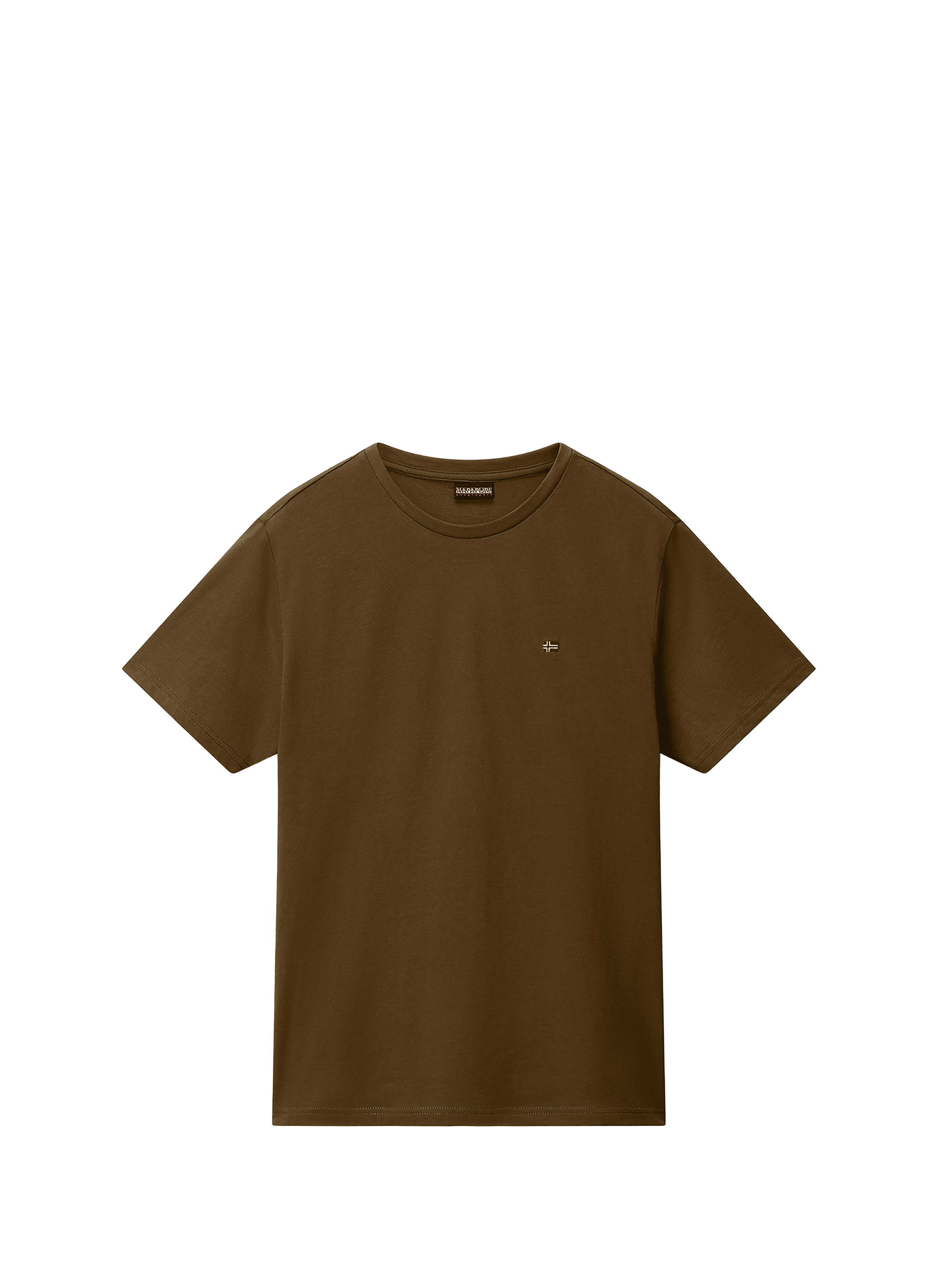 T-shirt col rond en coton NAPAPIJRI Kaki