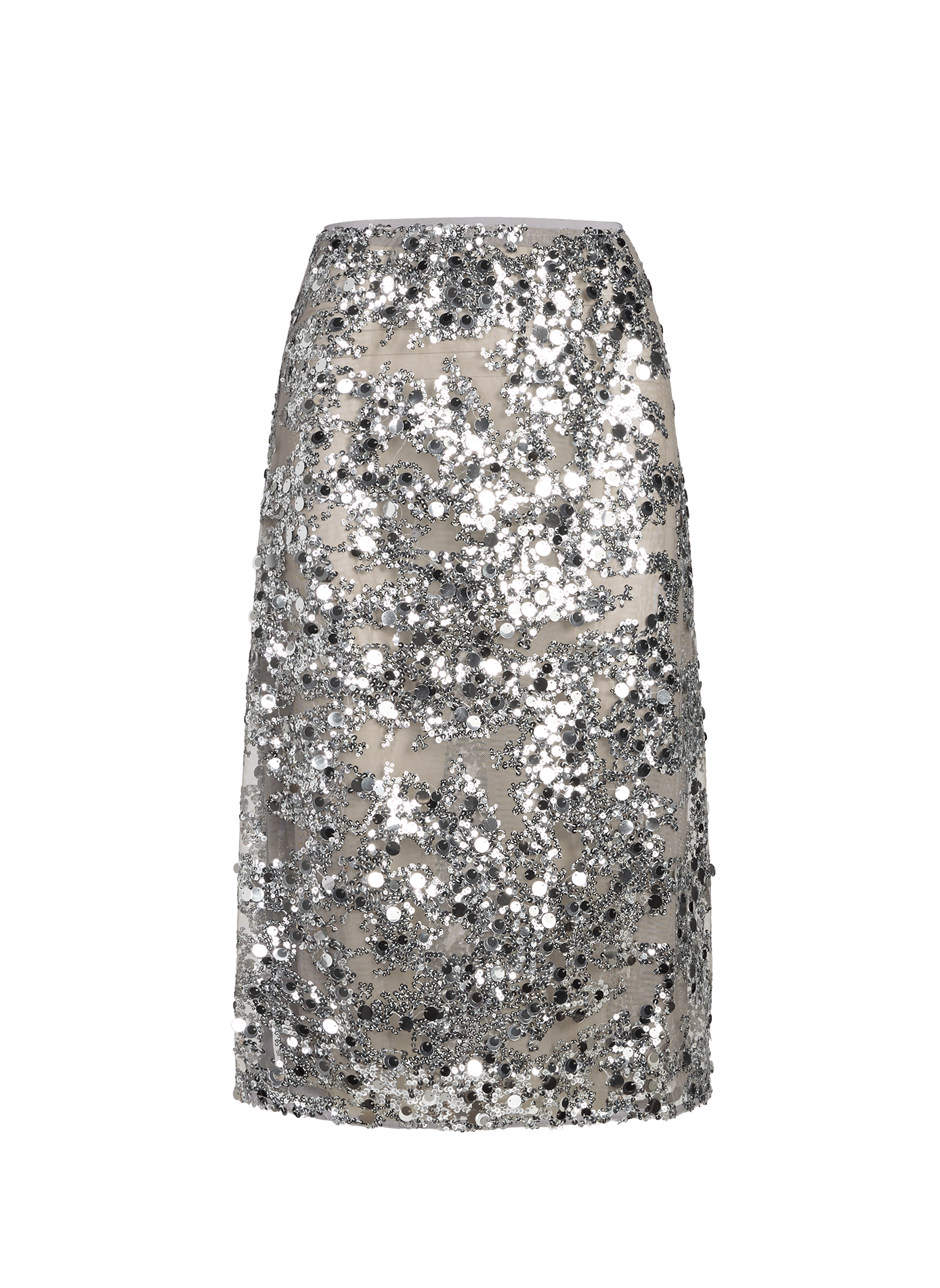 Jupe midi droite à sequins BAUM UND PFERDGARTEN Gris