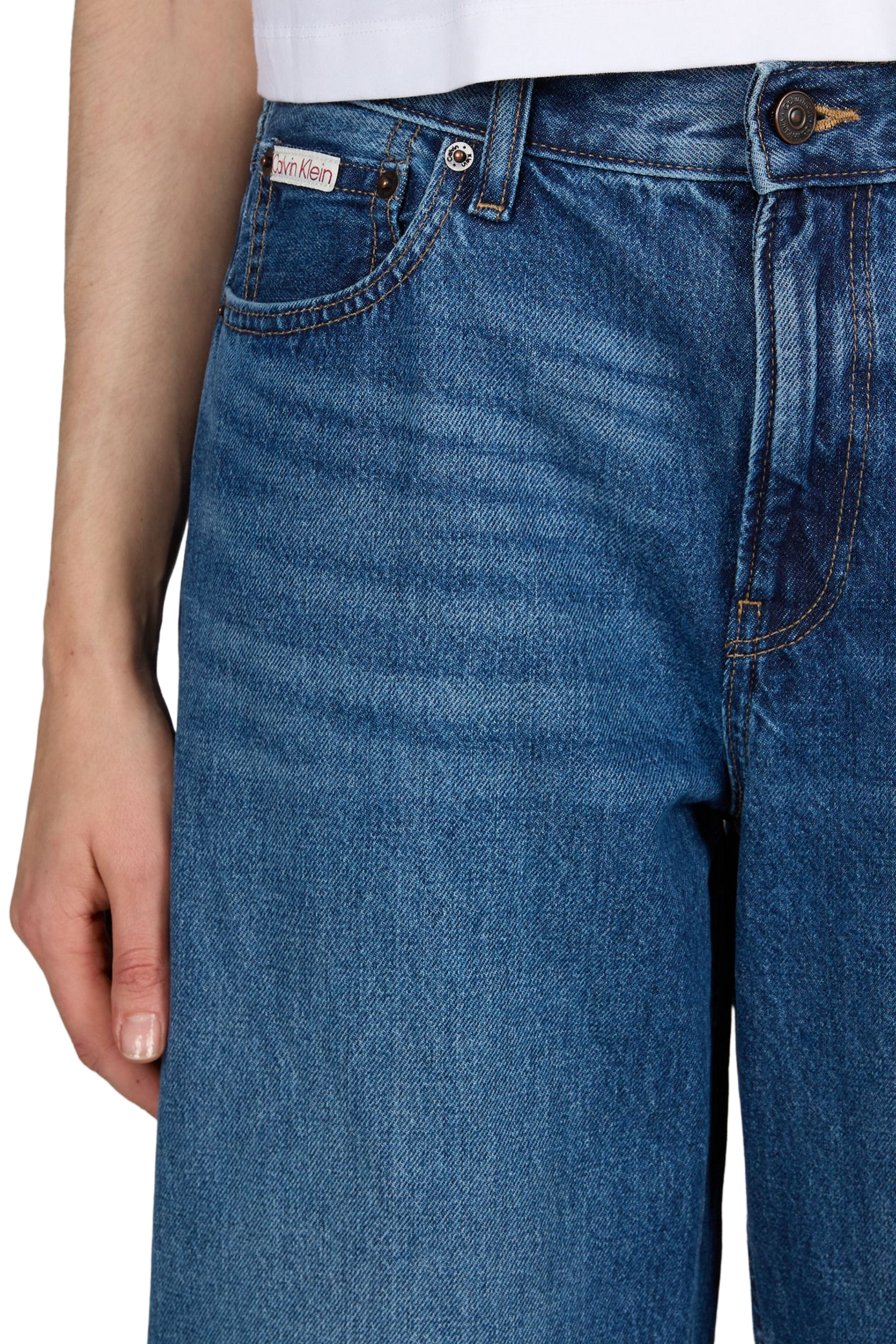 Jean ample en coton CALVIN KLEIN Bleu