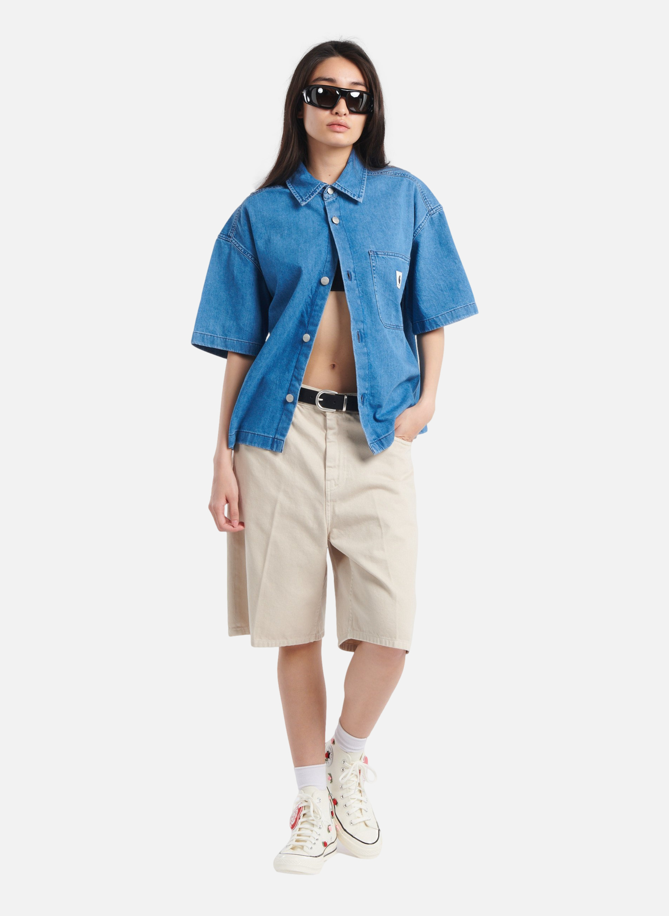 Chemise w' s/s lovilia shirt CARHARTT WIP Bleu