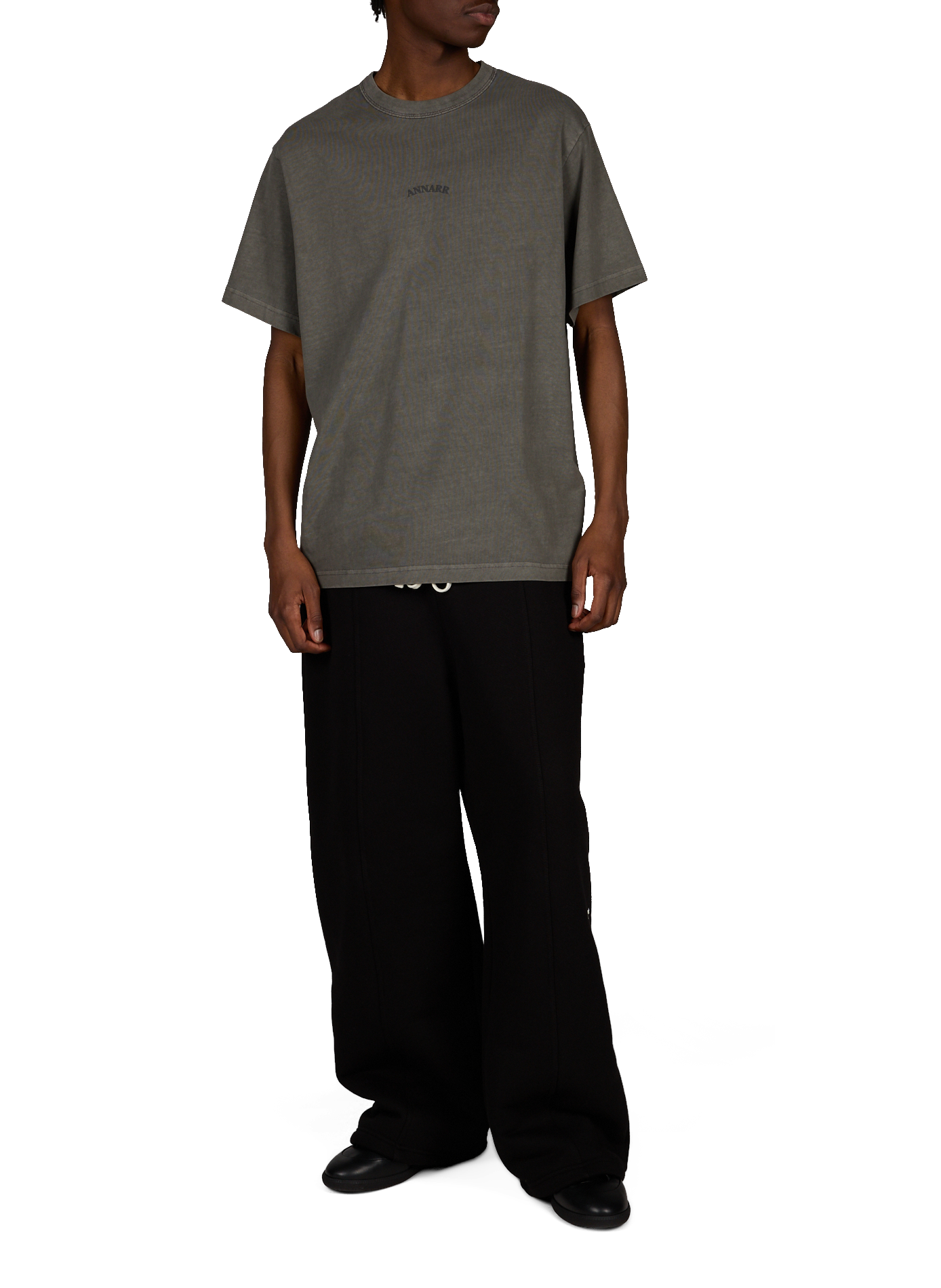 Cotton T-shirt with printed back ANNARR Grey