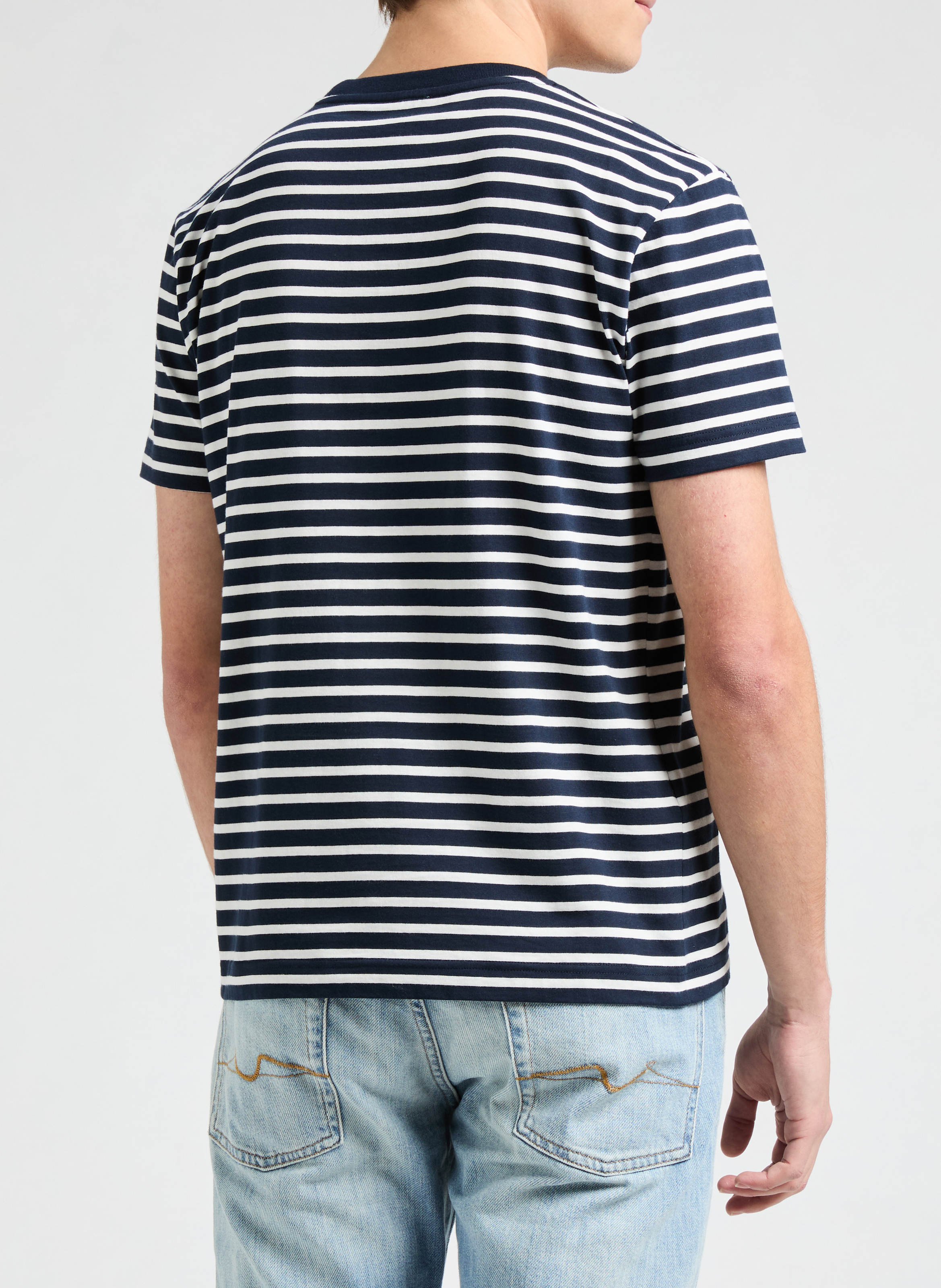 T-shirt à rayures AU PRINTEMPS PARIS Bleu
