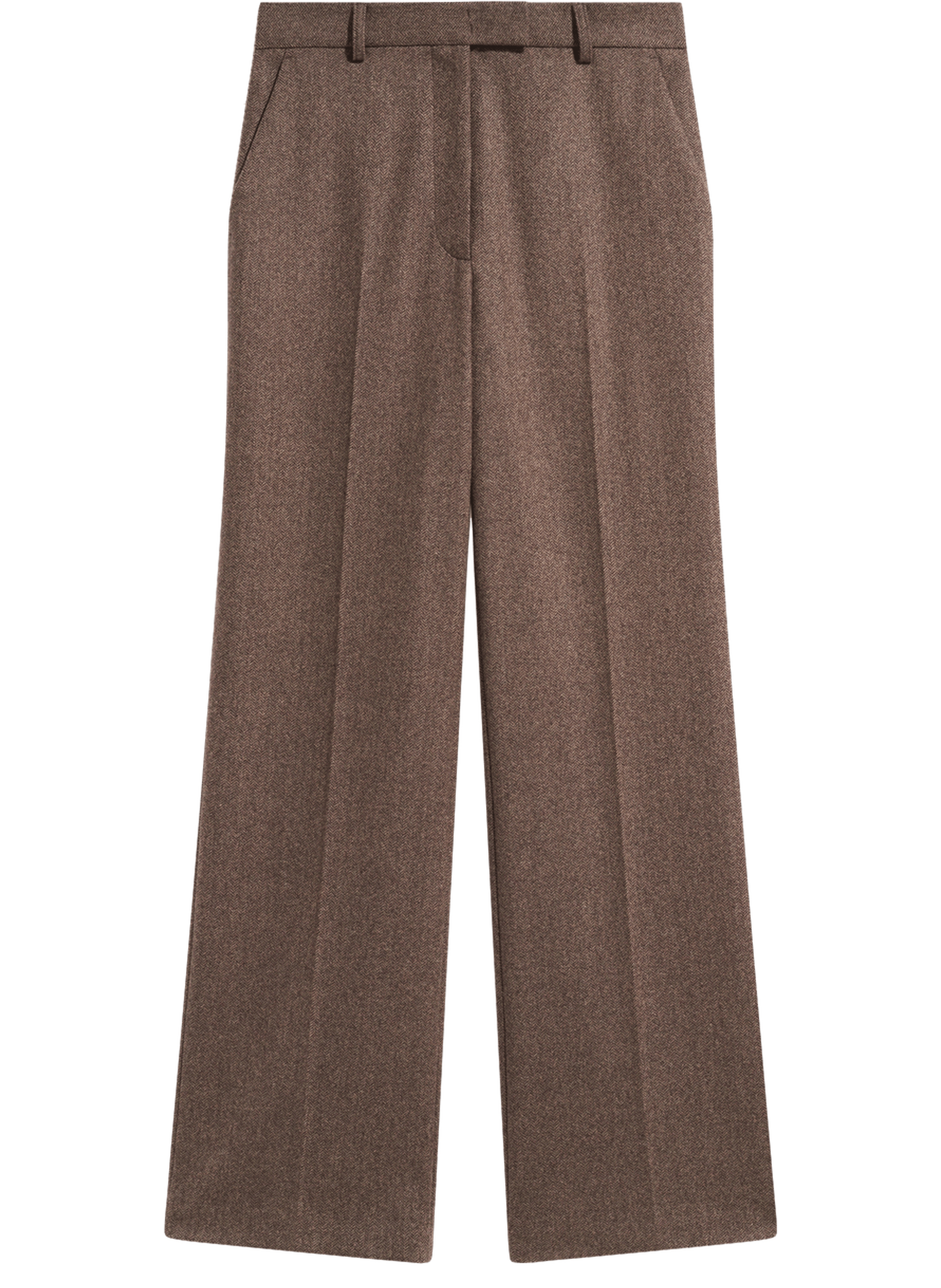 Pantalon large de tailleur à chevrons - mia GERARD DAREL Marron
