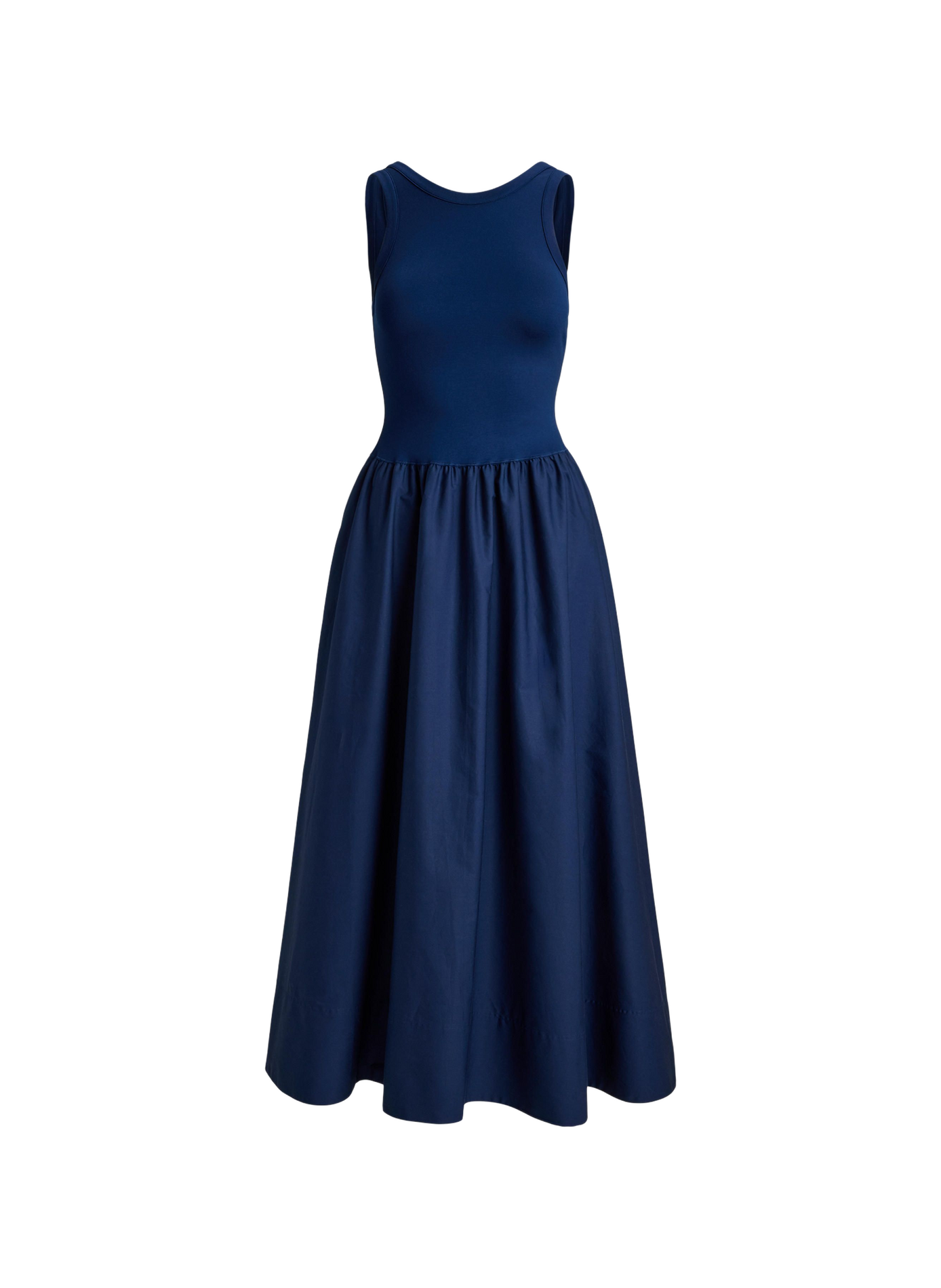 Ärmelloses langes Kleid aus Baumwollmischung POLO RALPH LAUREN Blau