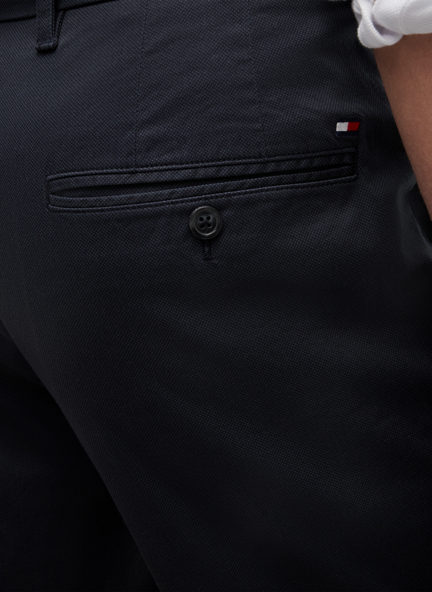 Pantalon chino slim droit Denton en coton mélangé TOMMY HILFIGER Bleu