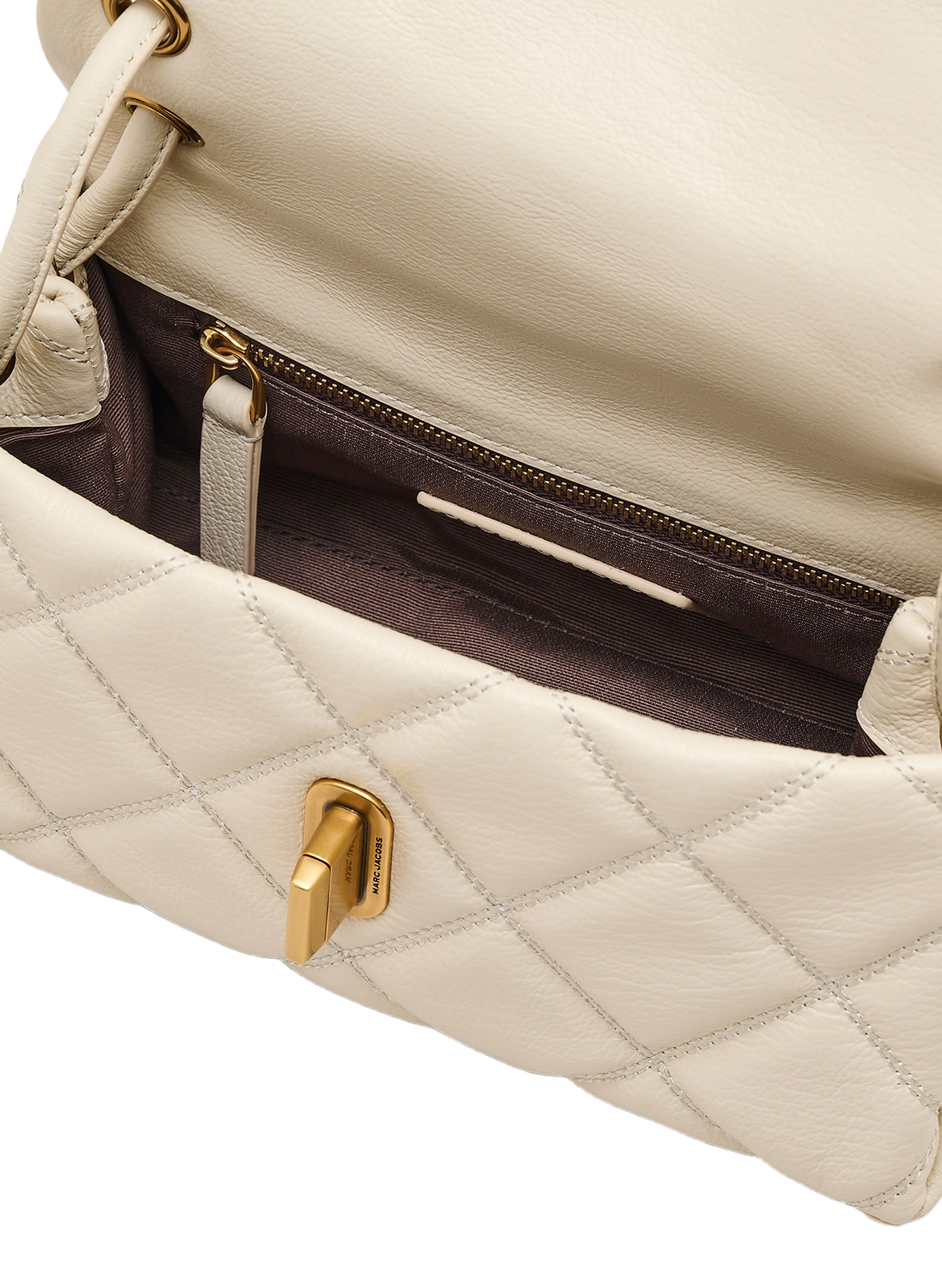 Sac épaule matelassé en cuir  MARC JACOBS Blanc