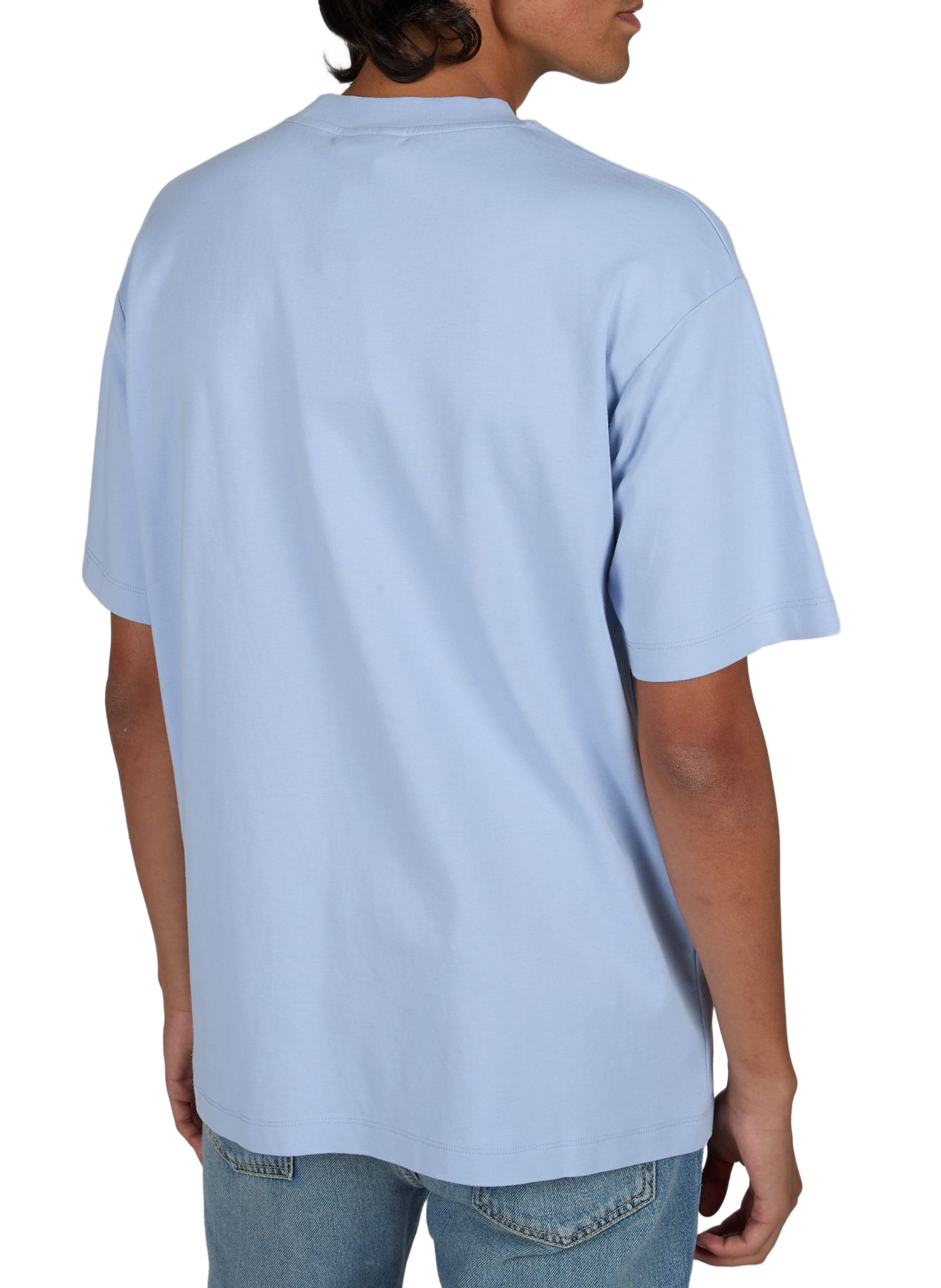 Gerade Hemdbluse mit amerikanischem Kragen aus Baumwolle DROLE DE MONSIEUR Blau