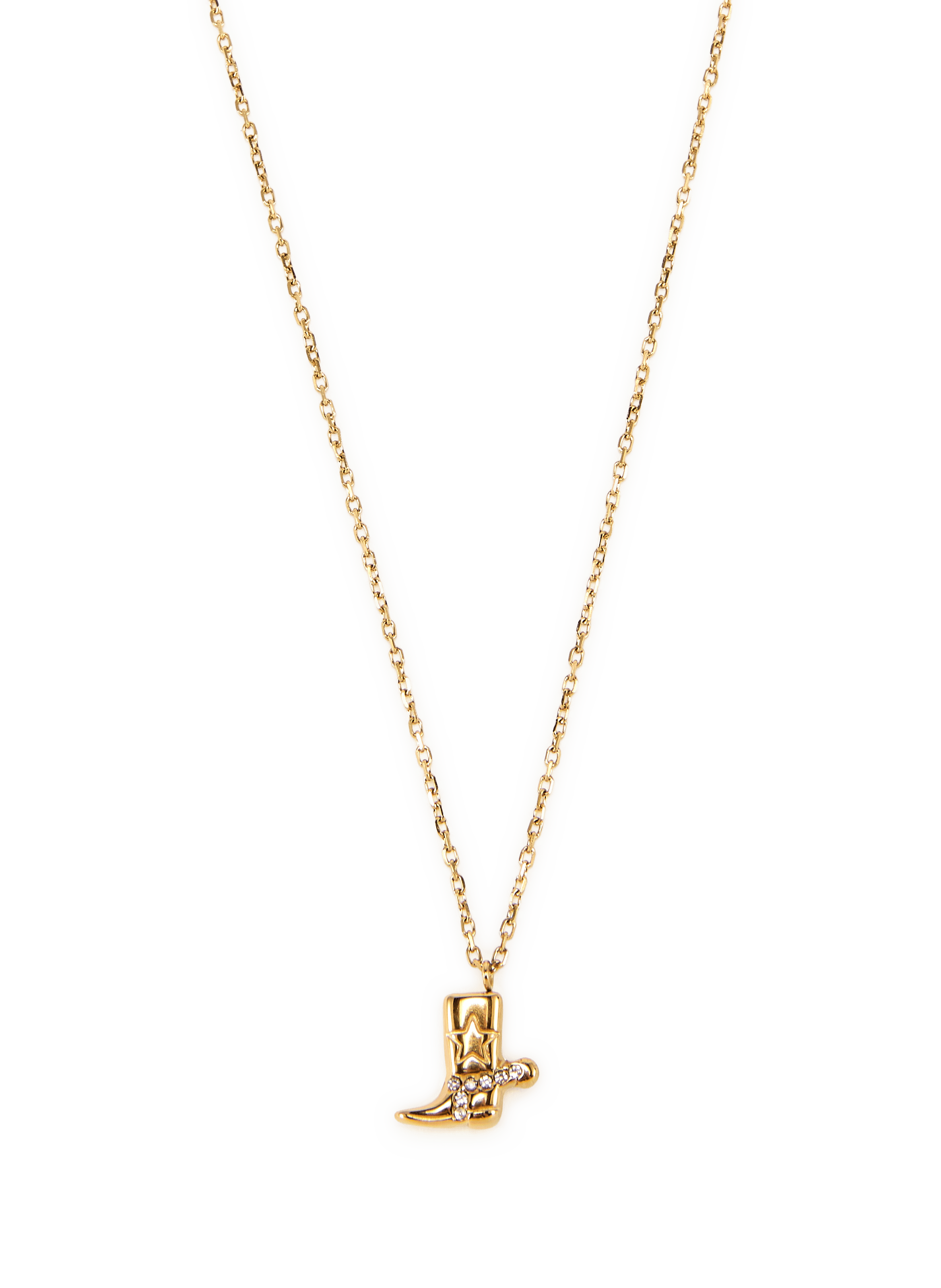 Boot Pendant Necklace AU PRINTEMPS PARIS Golden