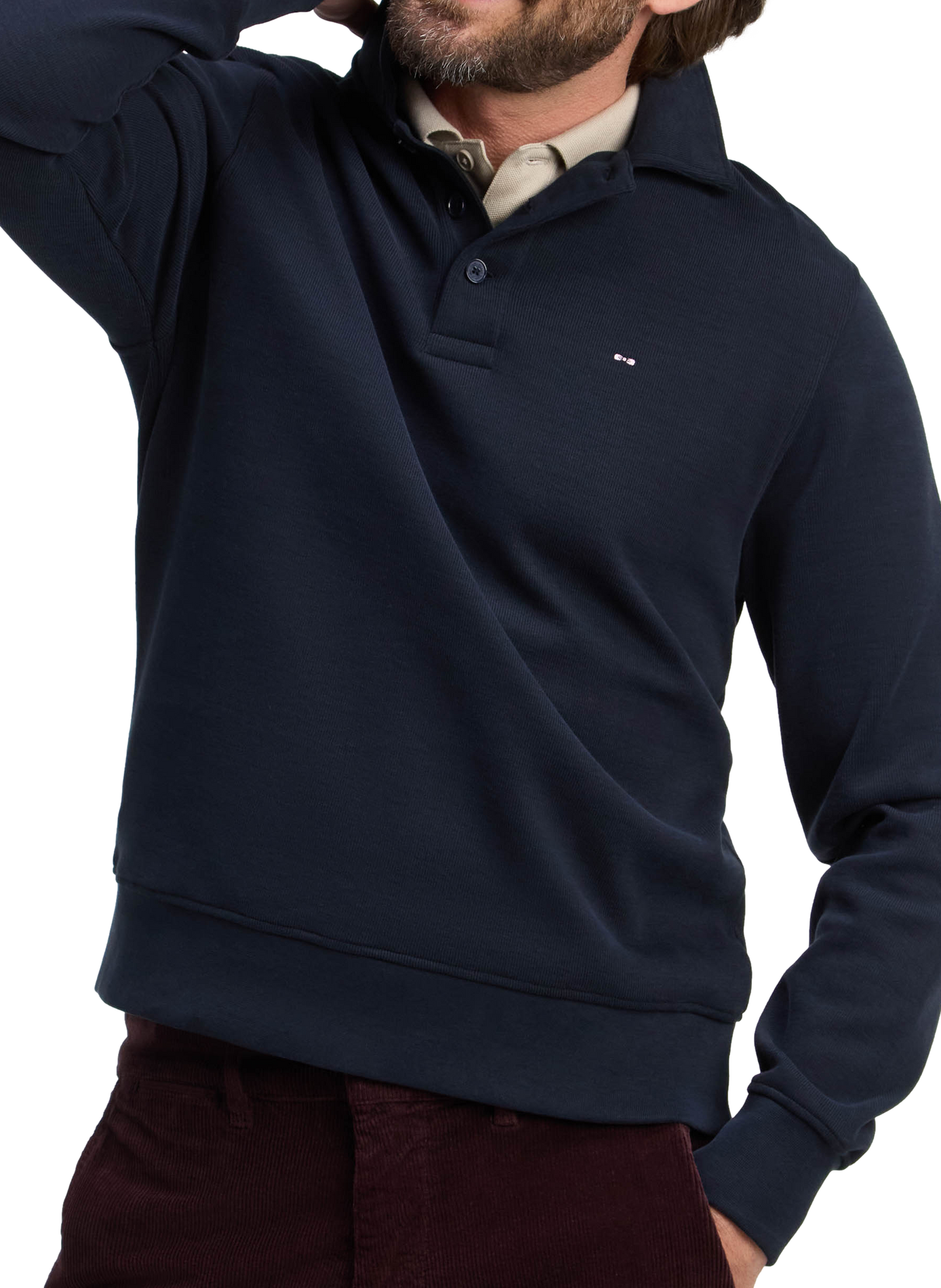 Sweat droit en coton EDEN PARK Bleu