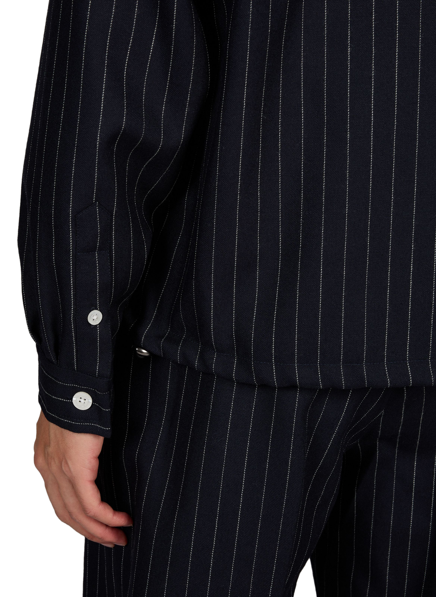 Oversized striped wool shirt DROLE DE MONSIEUR Blue