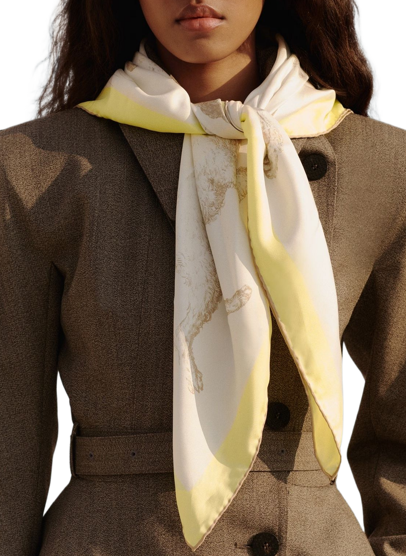 Le grand foulard Caniche en soie JACQUEMUS Multicolour
