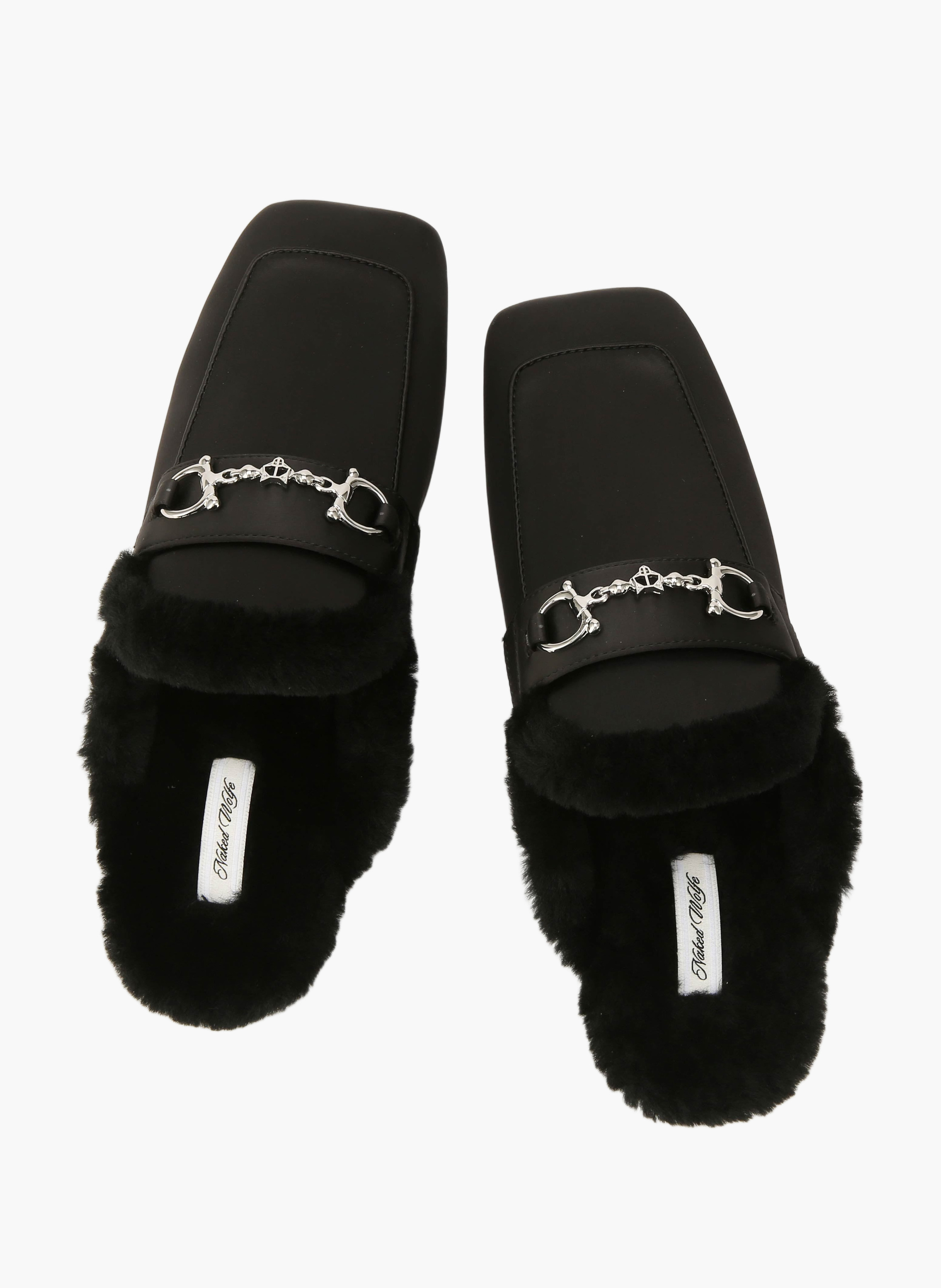 Mocassins berkley en satin NAKED WOLFE Noir