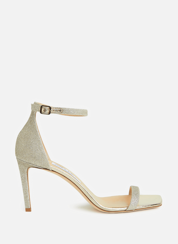 JIMMY CHOO Glittery heeled sandals  Grey