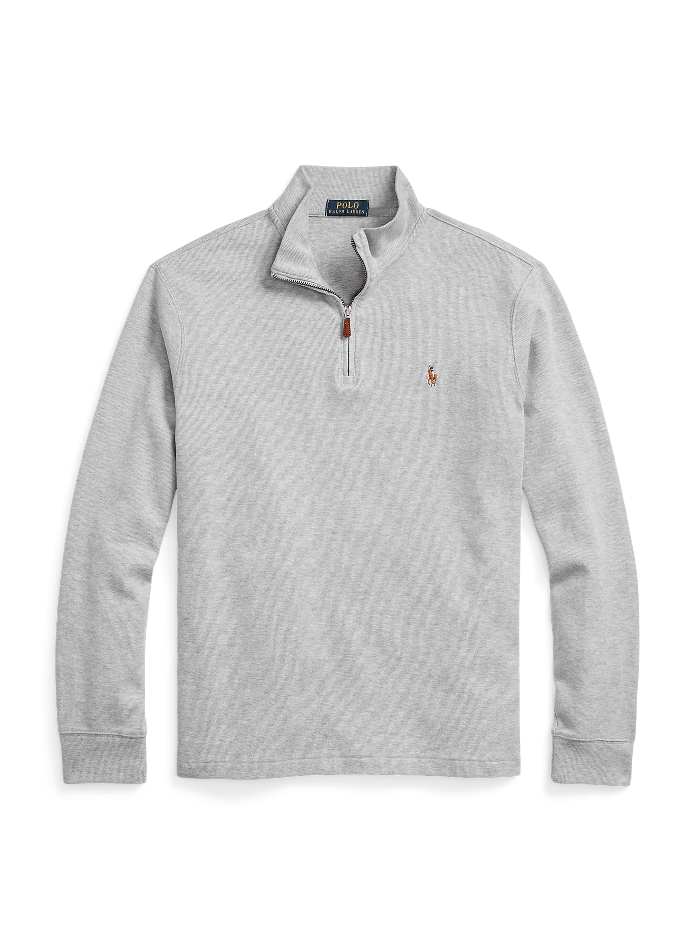 Pull col montant en coton POLO RALPH LAUREN Gris