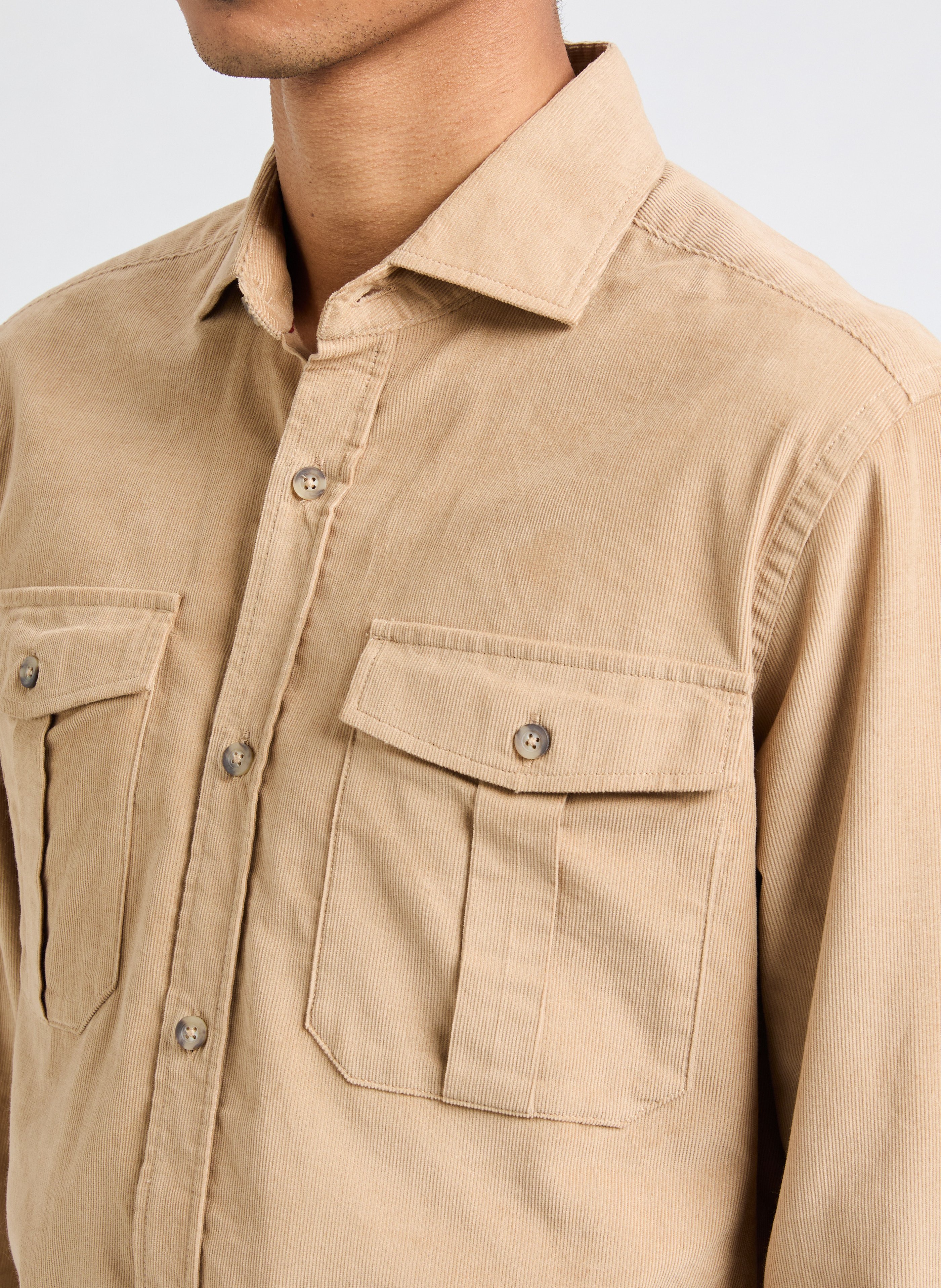 Chemise en coton HACKETT Beige