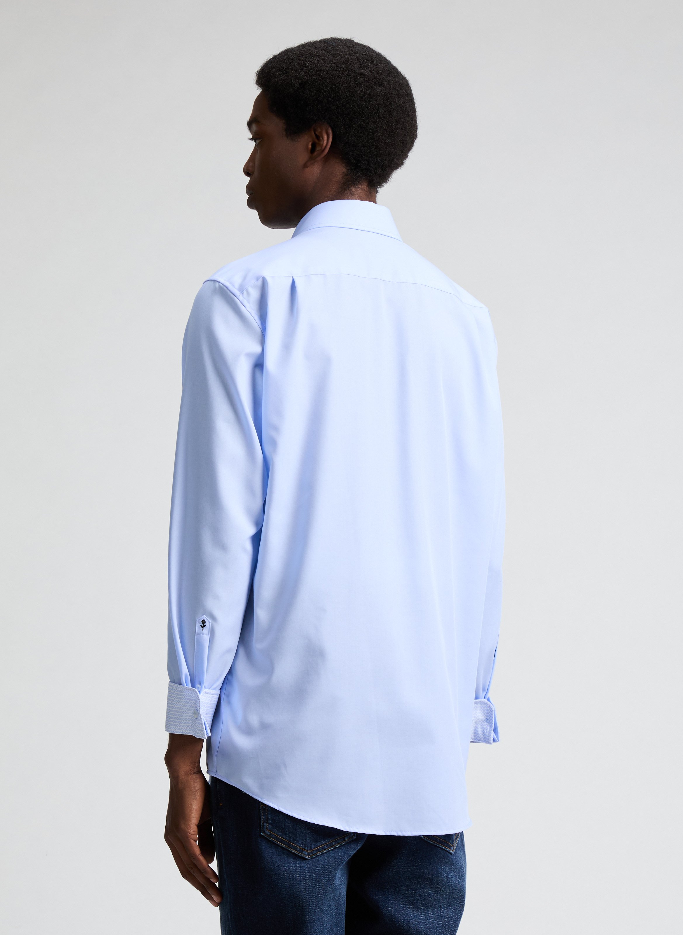 Chemise regular en coton SEIDENSTICKER Bleu