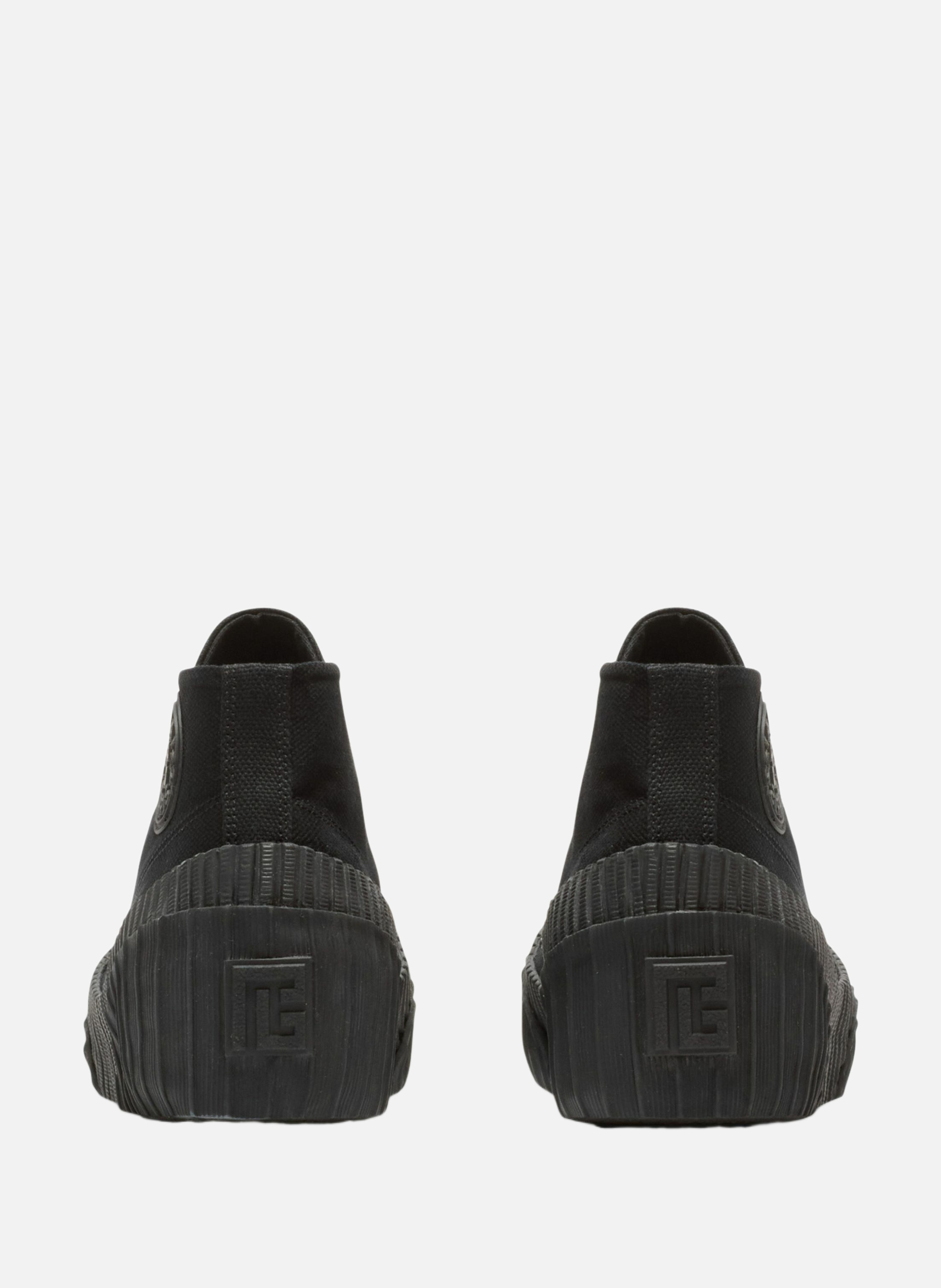 Sneakers riff low en toile BALMAIN Noir