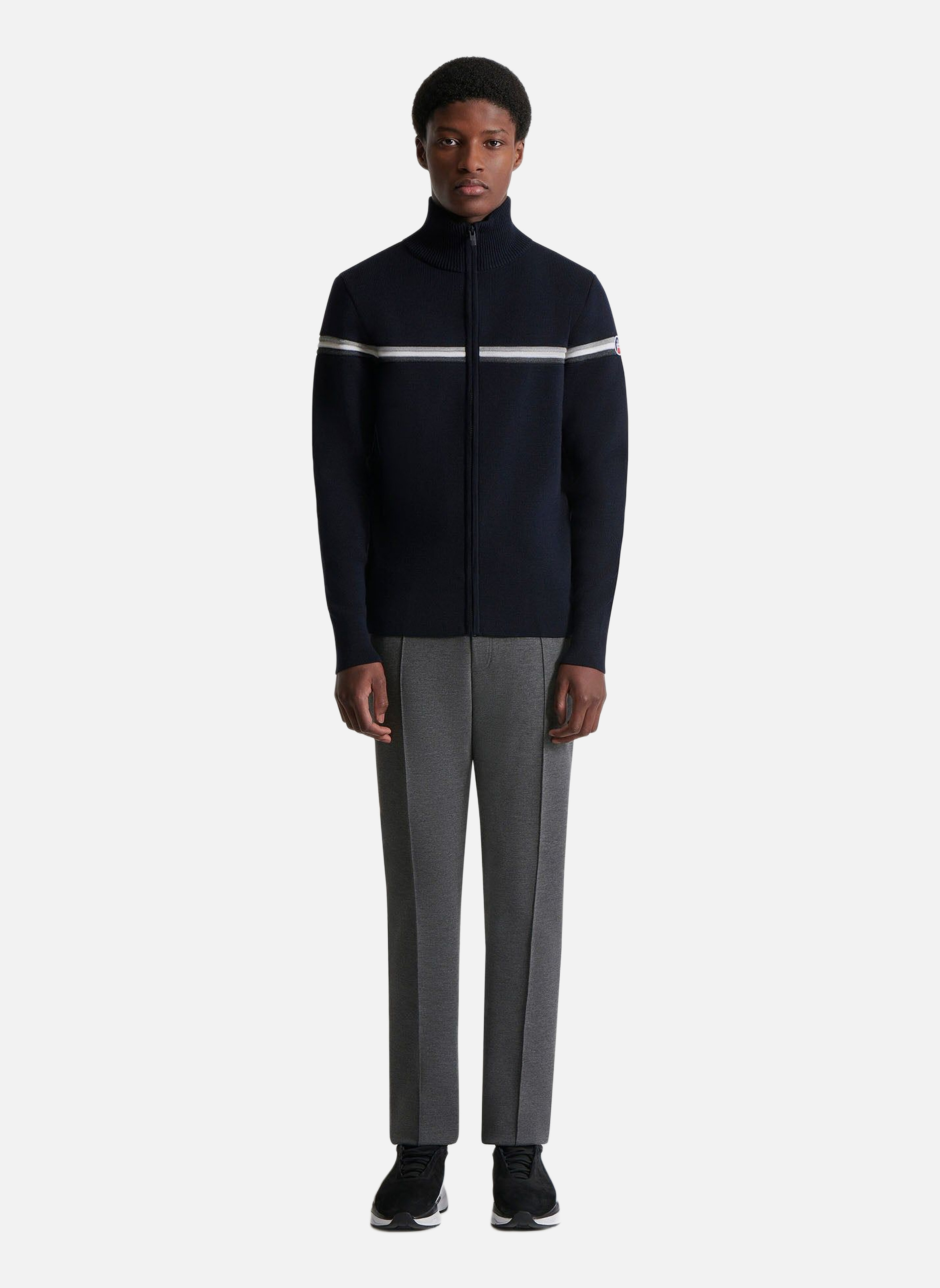 Pull wengen fiz col montant coupe regular FUSALP Bleu