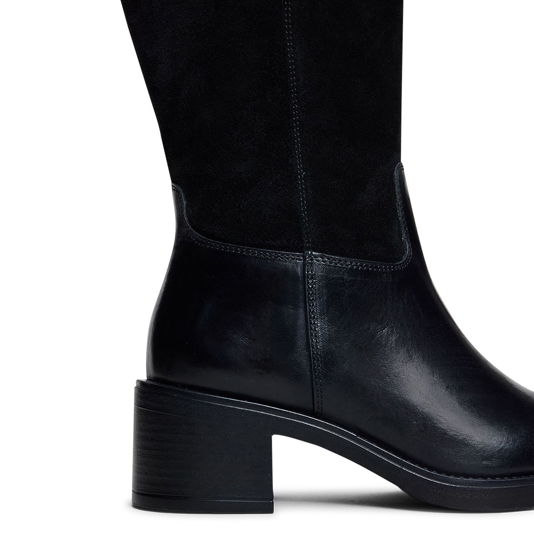 Bottes à talons en cuir claire JONAK Noir