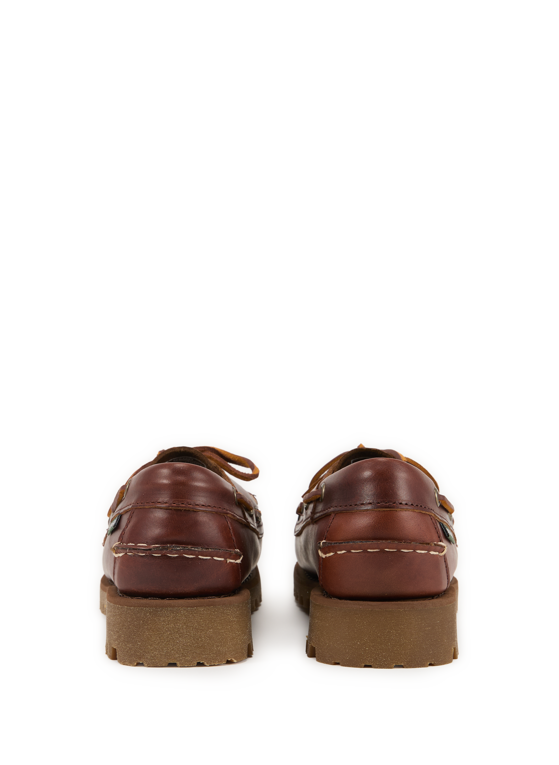 Lace-up leather blend moccasins SEBAGO Brown