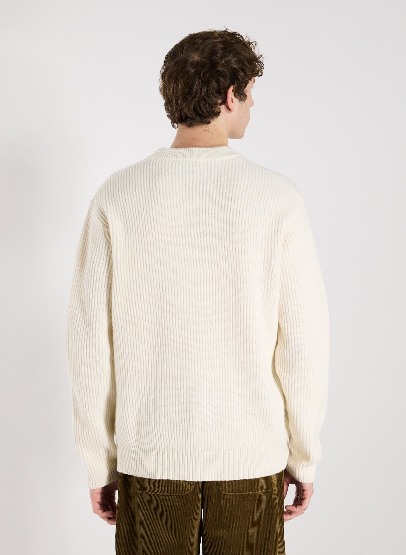 Pull col rond en laine LES DEUX Blanc