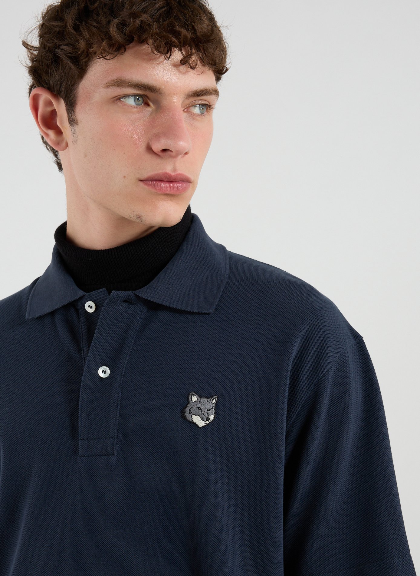  Cotton polo shirt  MAISON KITSUNÉ Blue