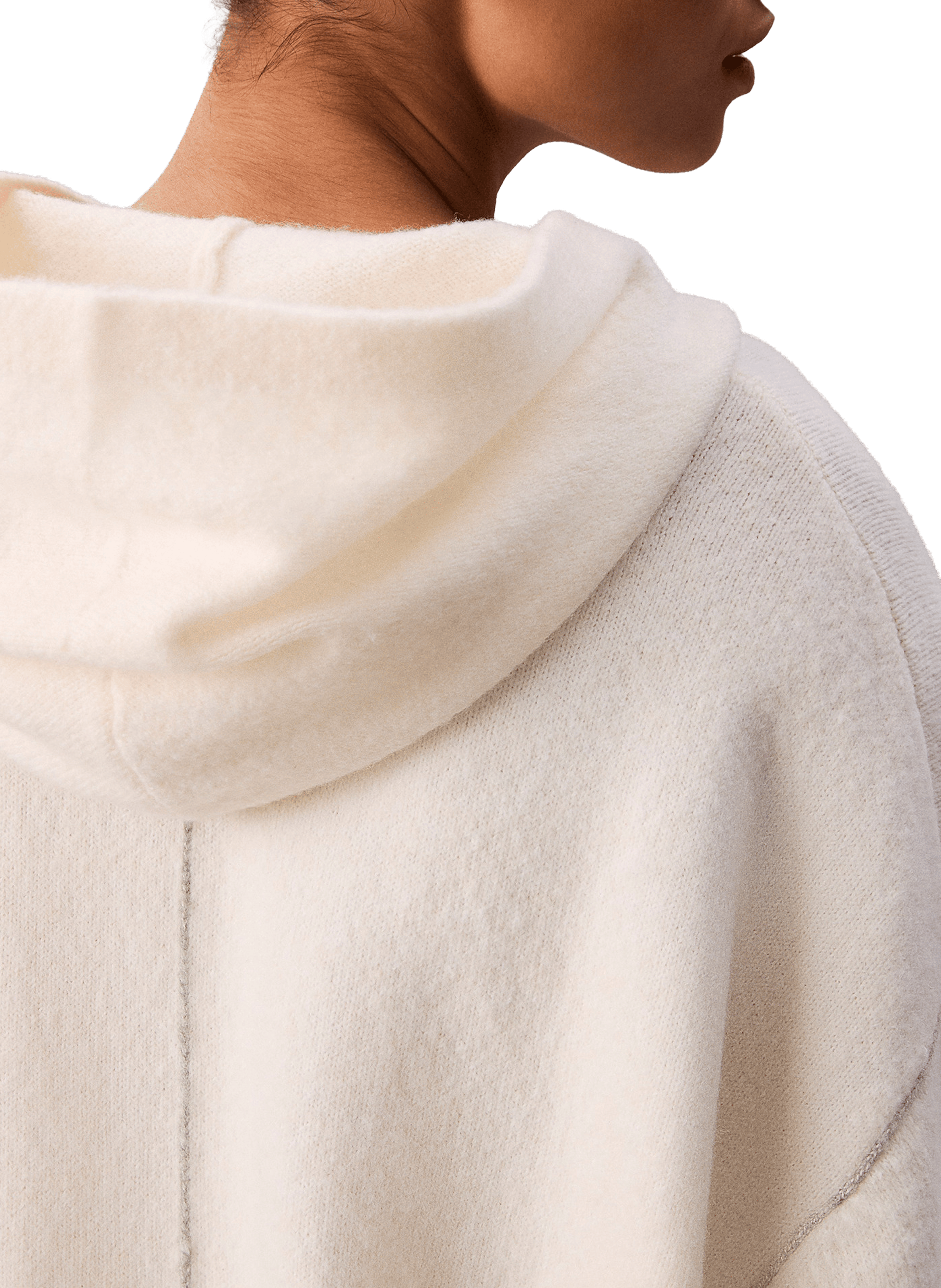 Straight Hooded Sweater CALVIN KLEIN Beige
