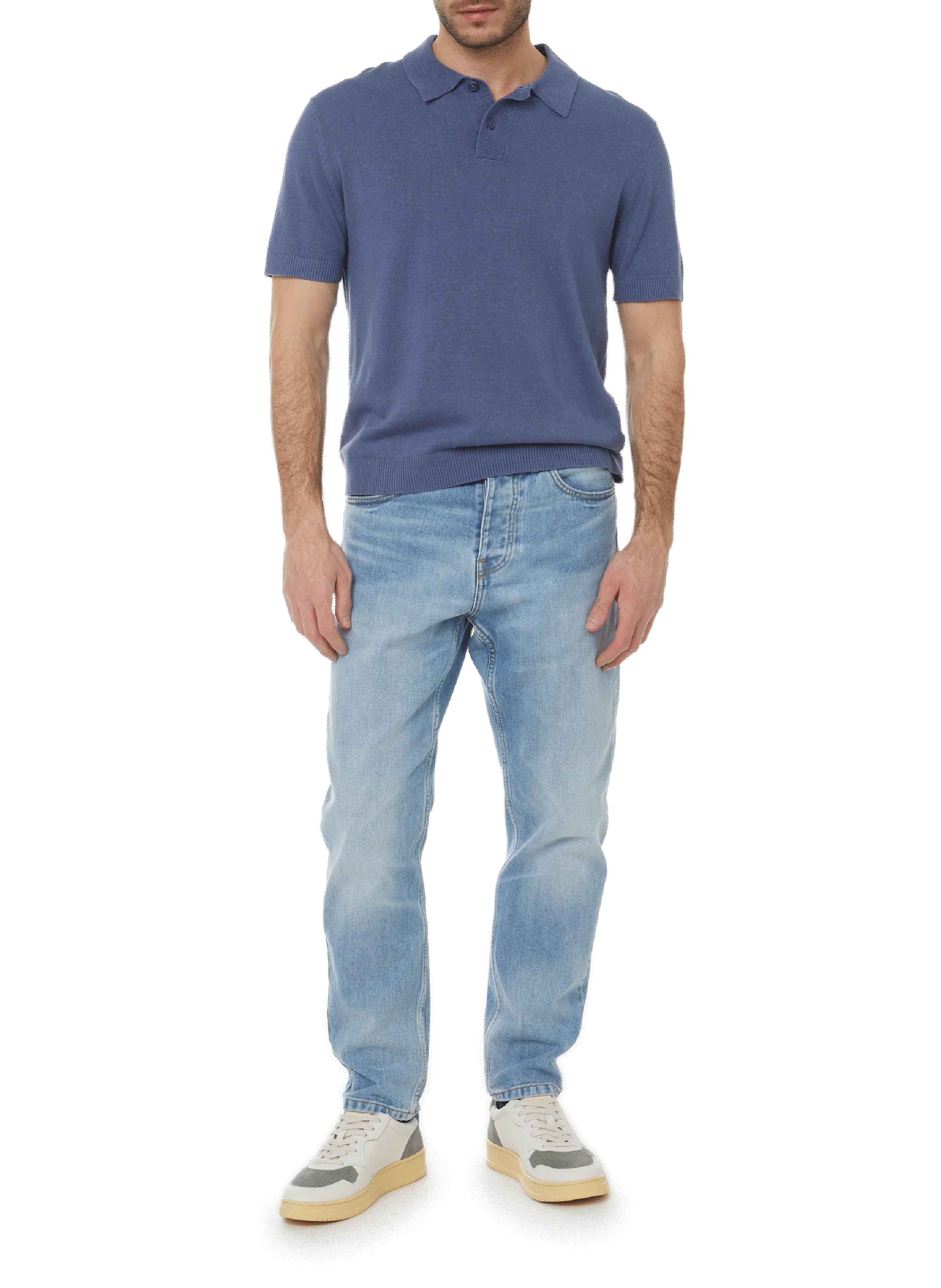 Linen and cotton polo shirt | Green SAISON 1865 Men
