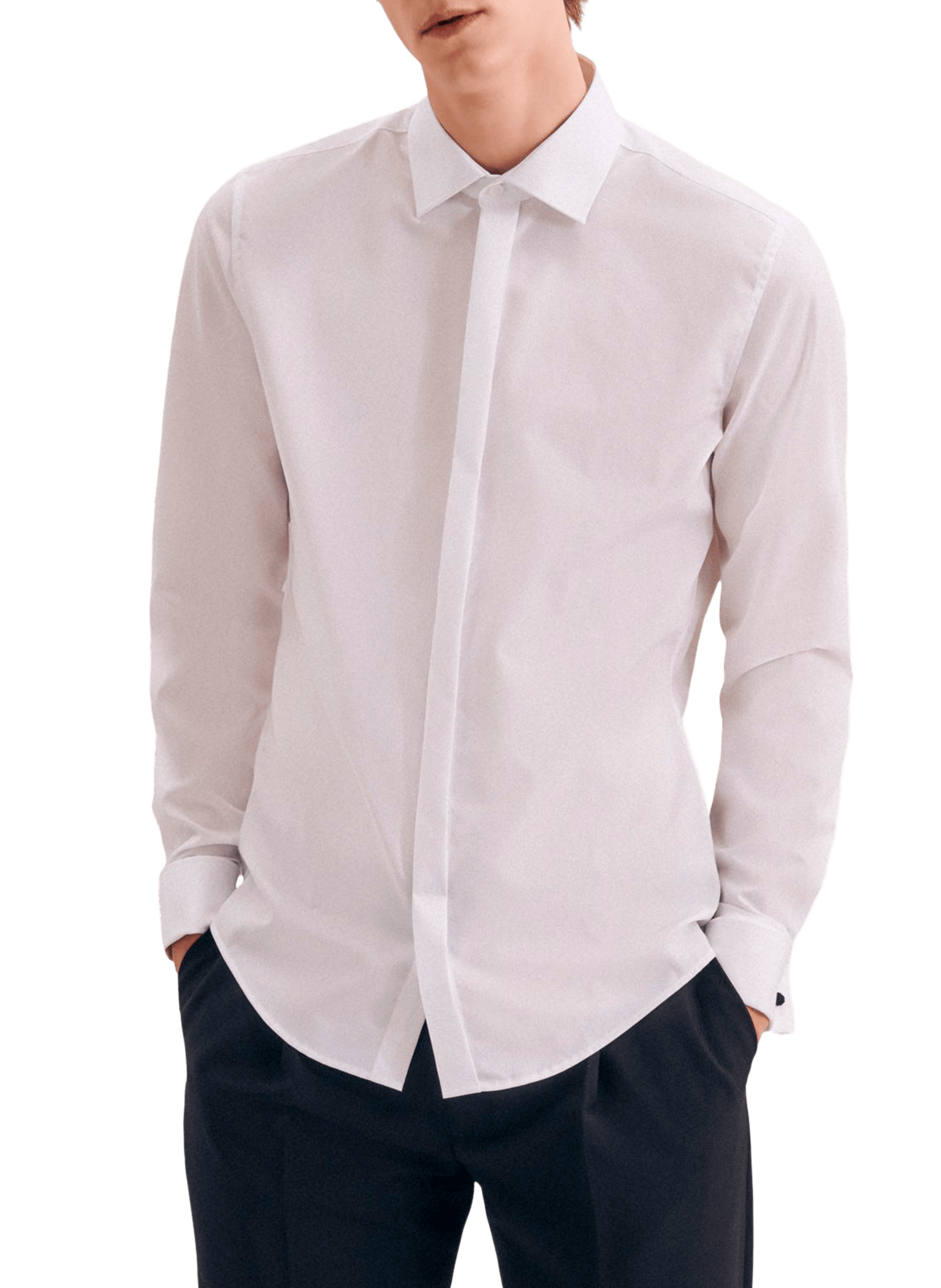 SEIDENSTICKER Chemise slim en coton Blanc