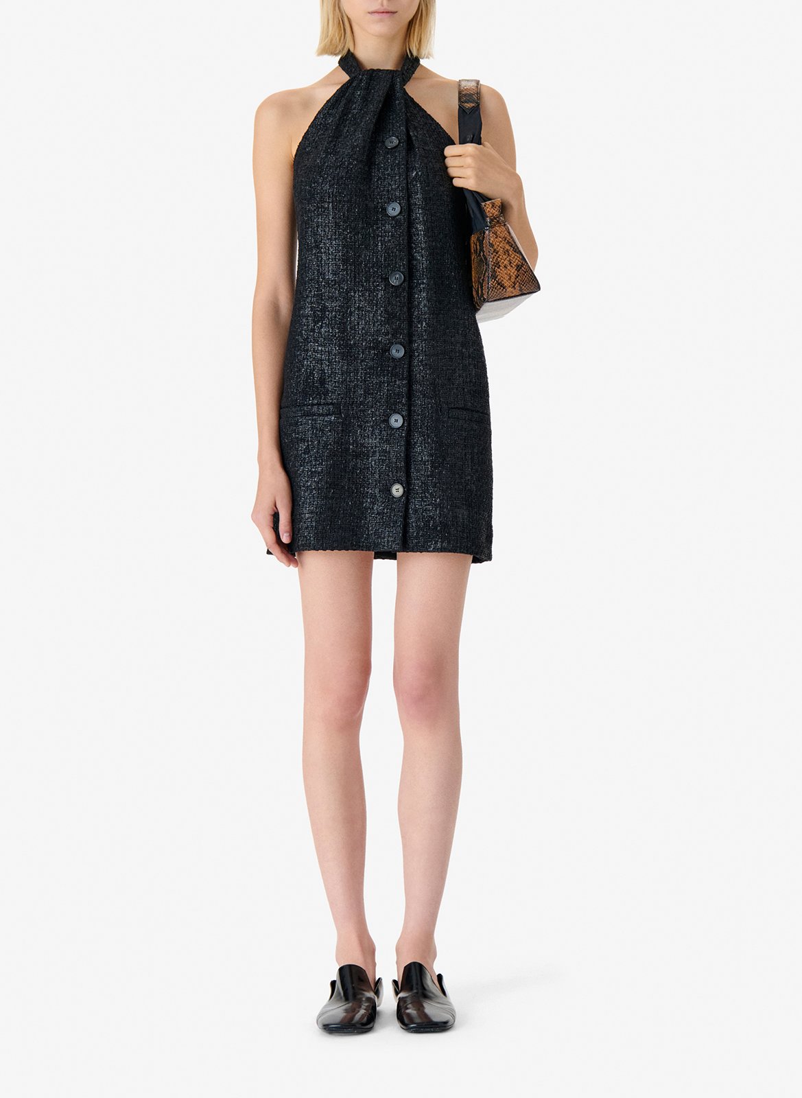 Robe courte col halter kiera IRO Noir