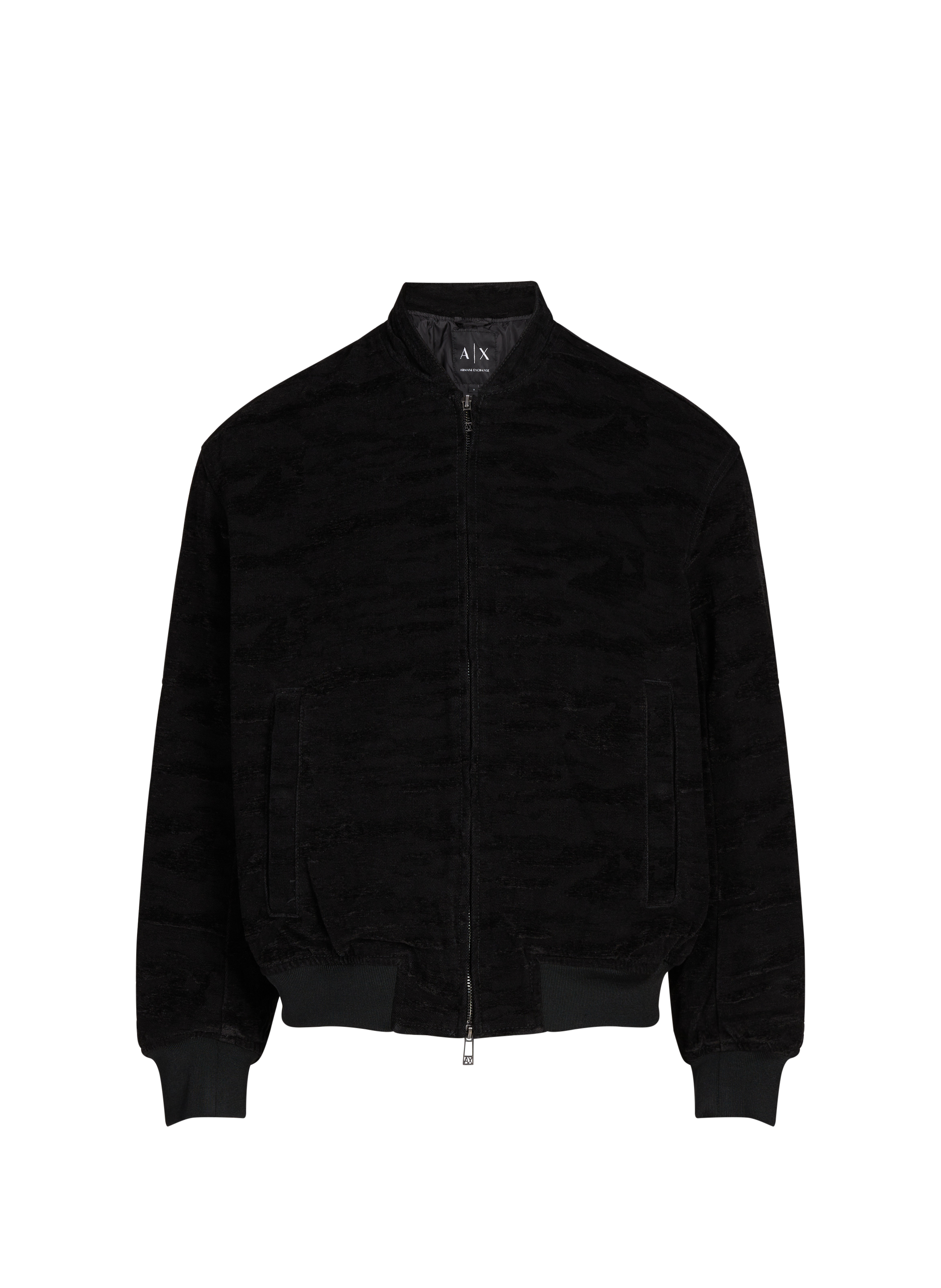 Blouson texturé en coton mélangé ARMANI EXCHANGE Noir