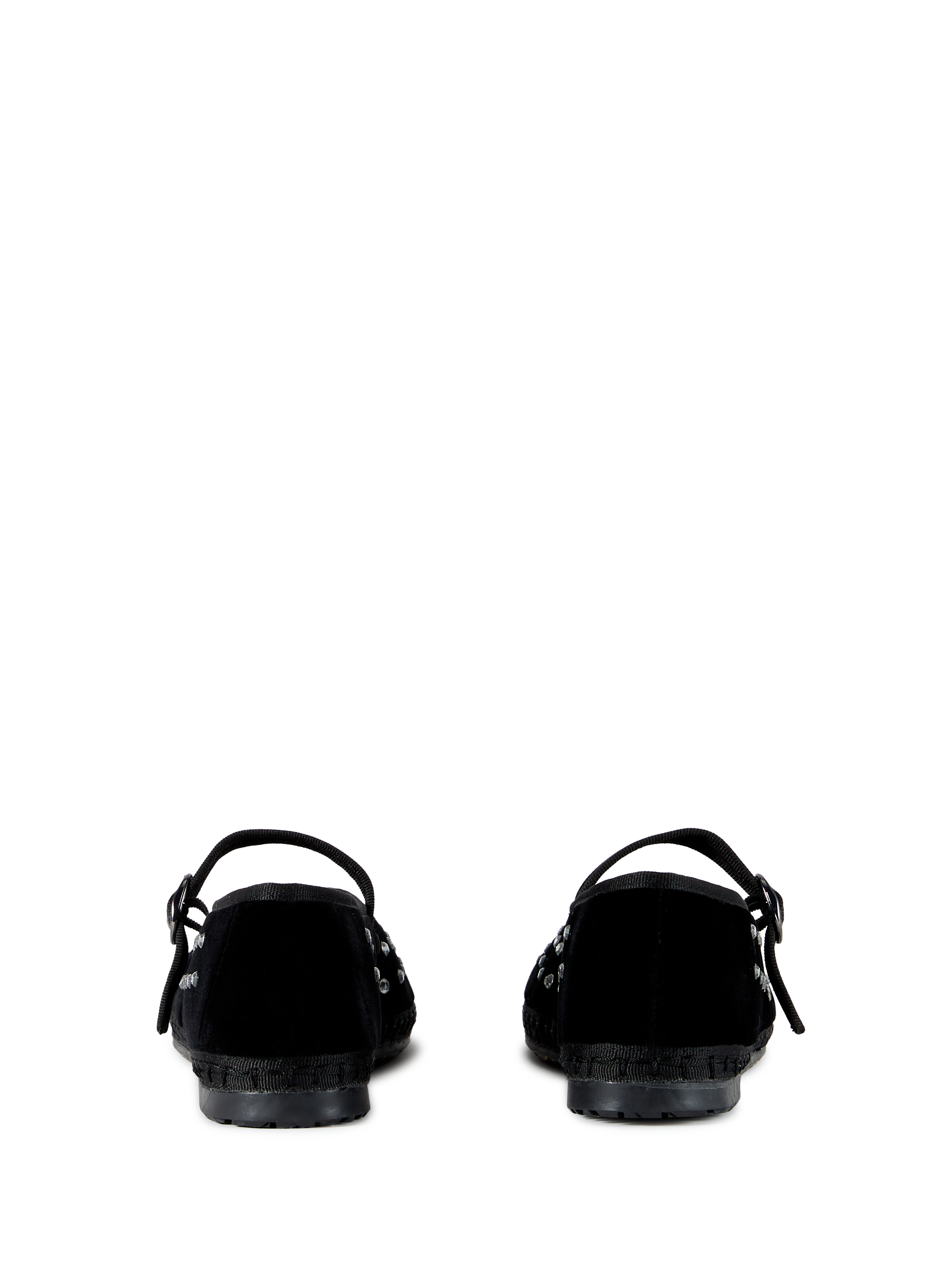 Ballerines à strass en coton mélangé FLABELUS Noir