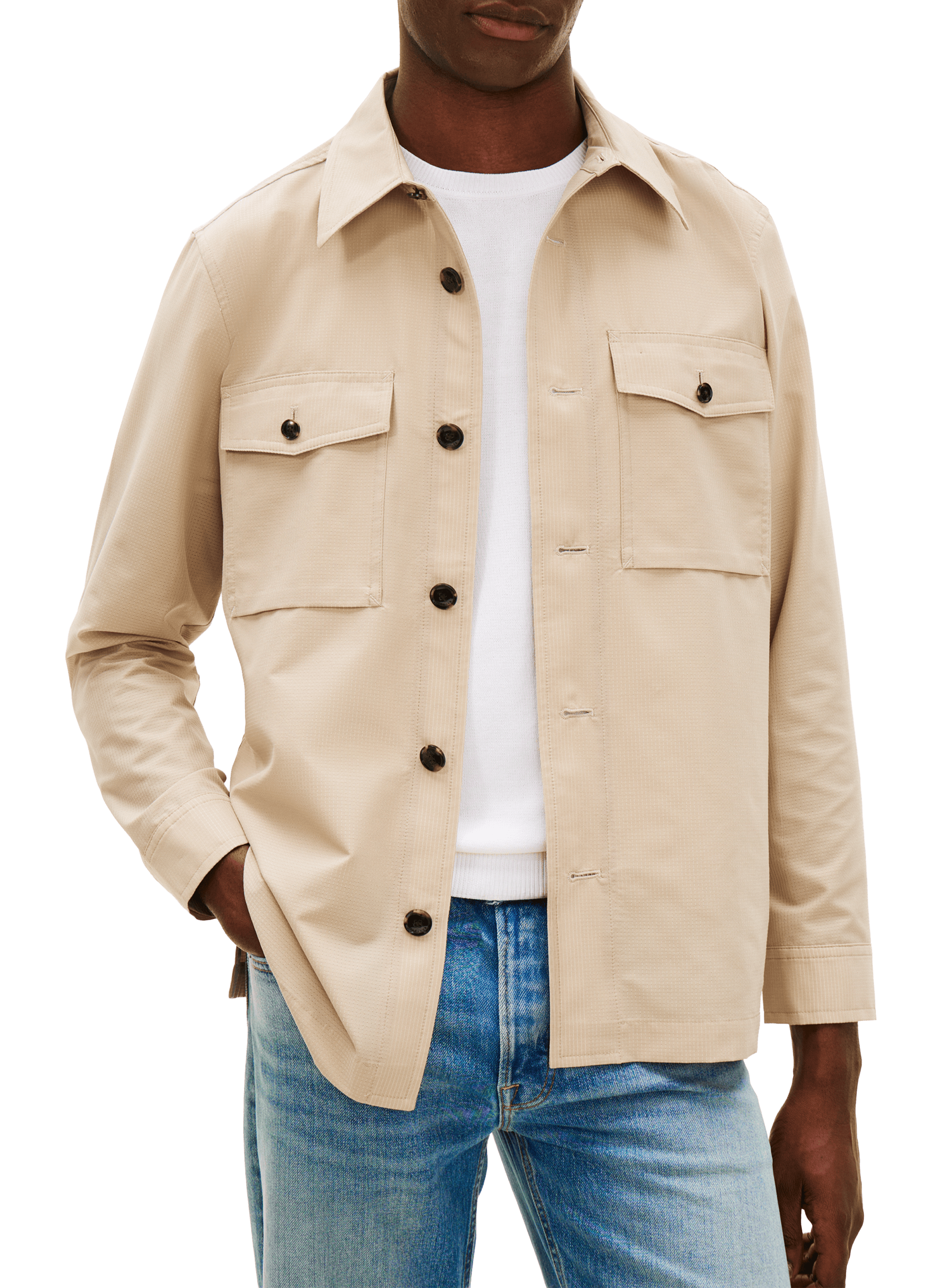 Blouson droit à poches TOMMY HILFIGER Beige