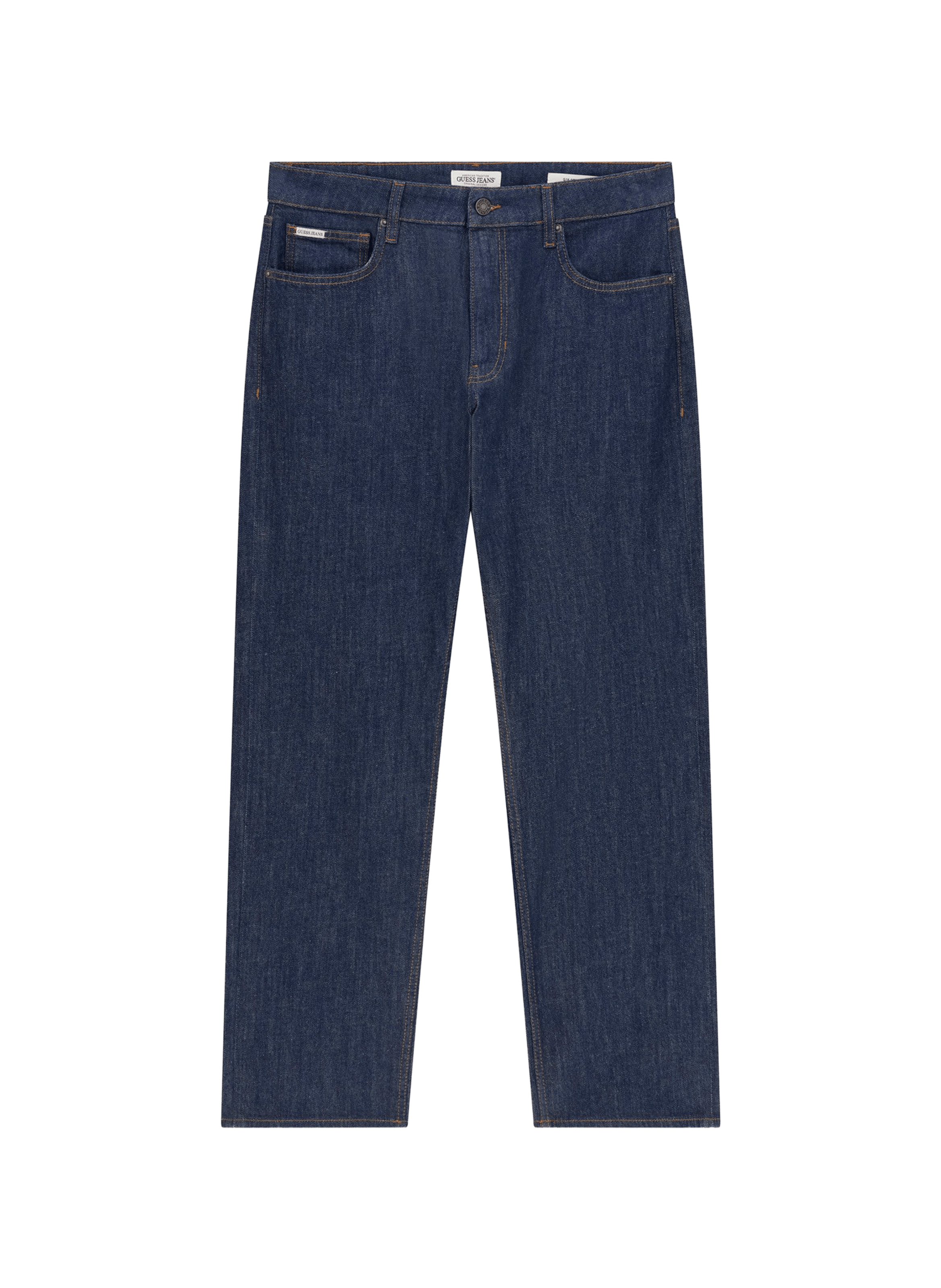 Jean droit en coton mélangé GUESS Bleu