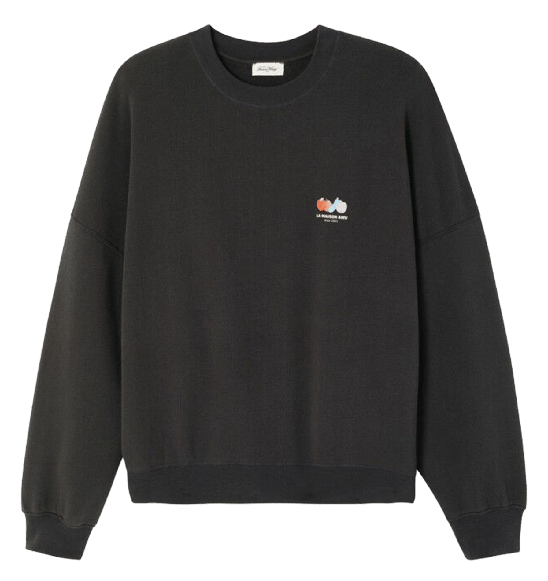 Sweat oversize col rond en coton mélangé atubay AMERICAN VINTAGE Noir