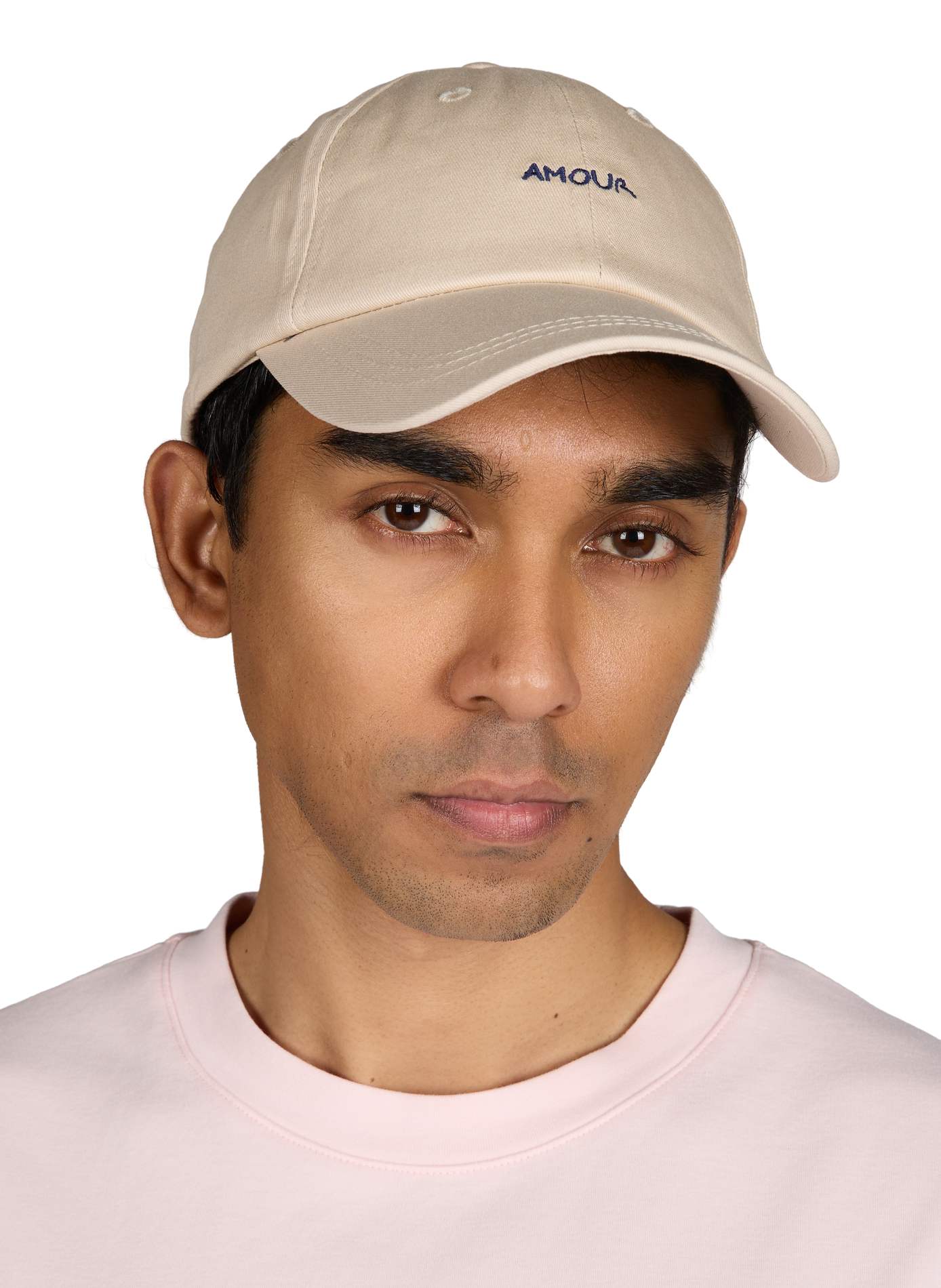 Embroidered Love Cotton Cap MAISON LABICHE Beige