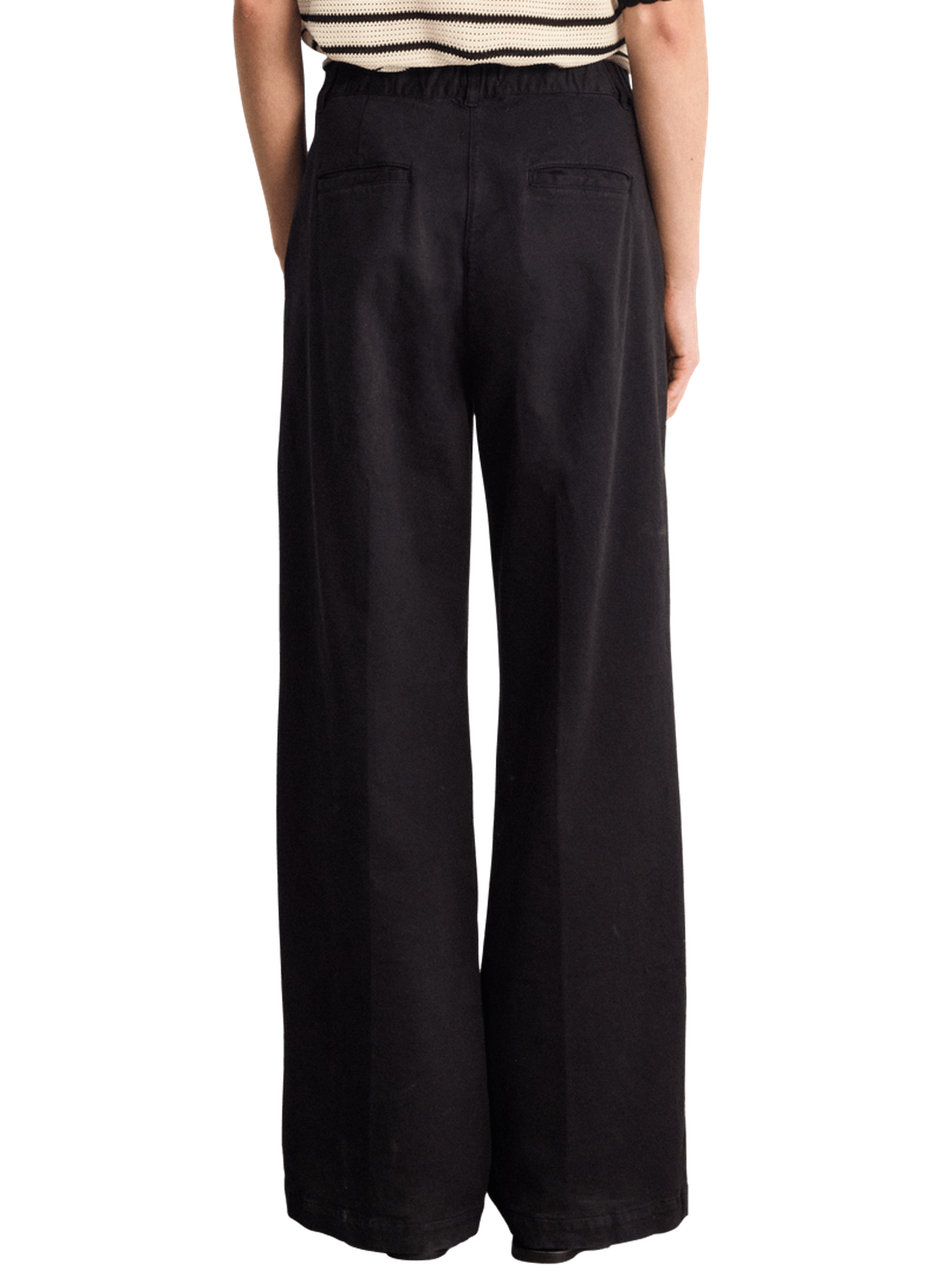 Jean droit et large à pinces - bishra PABLO Noir