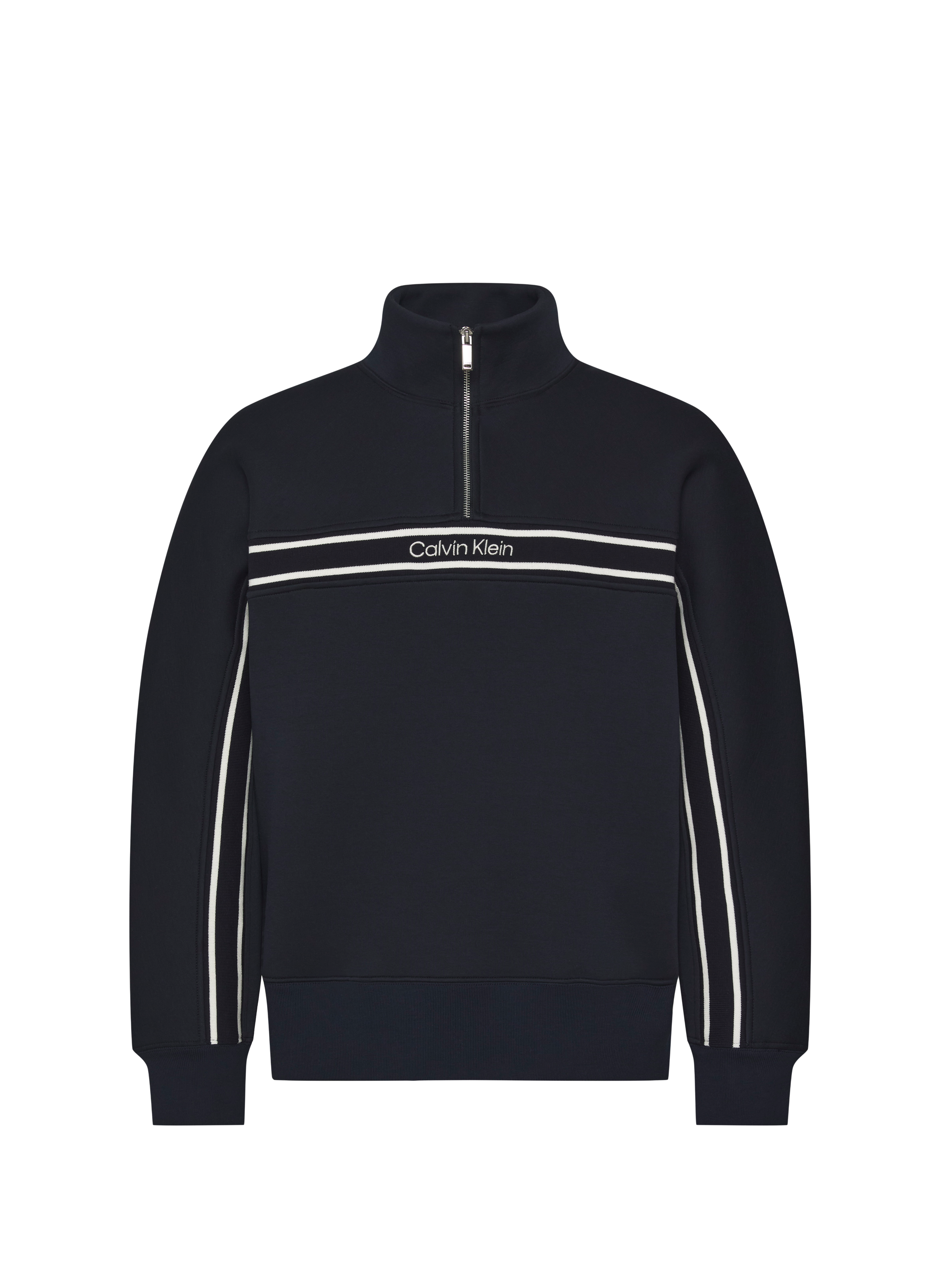 Sweatshirt Spacer imprimé à col zippé CALVIN KLEIN Bleu