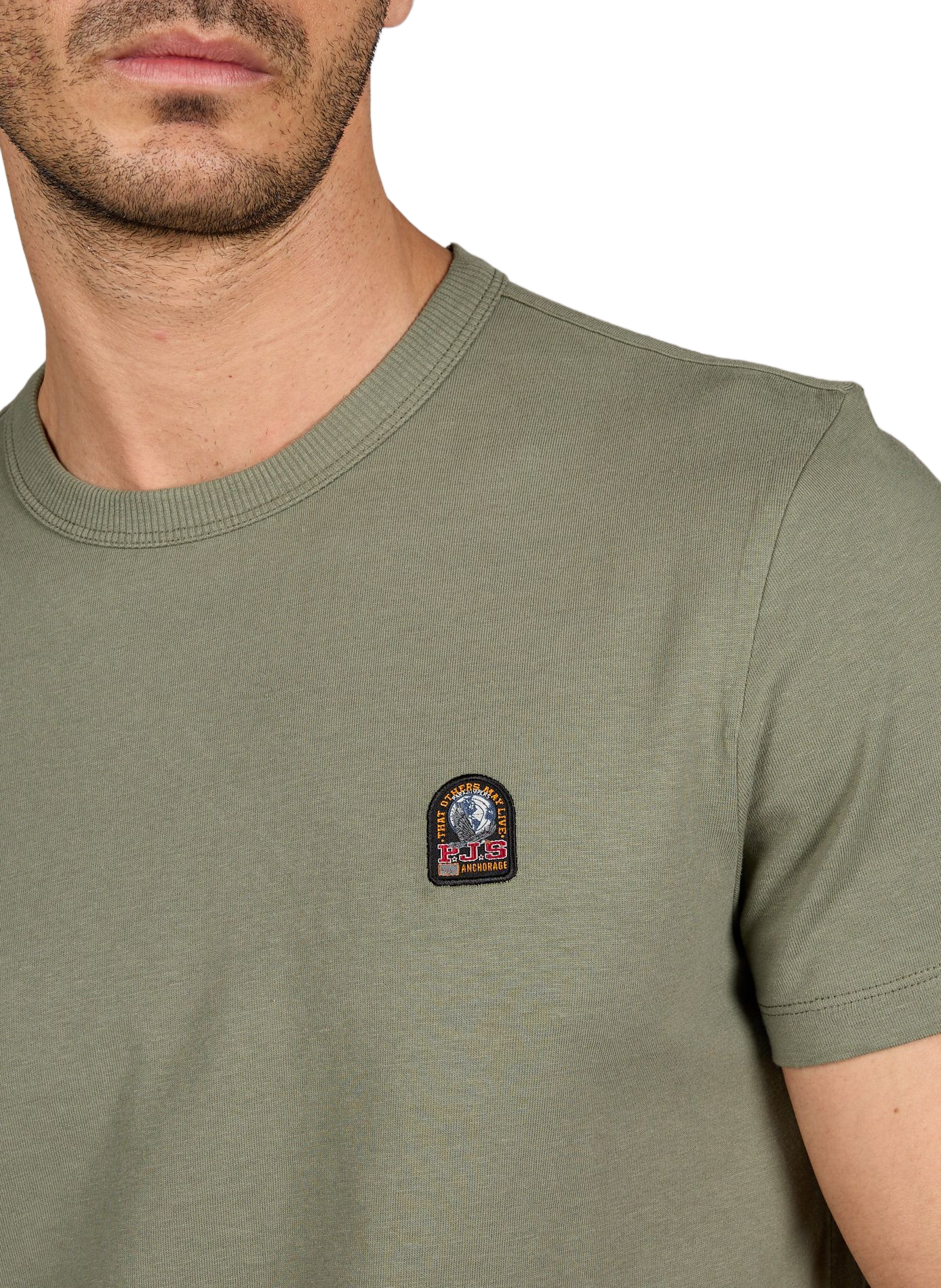 Round-neck cotton Elio T-shirt PARAJUMPERS Khaki