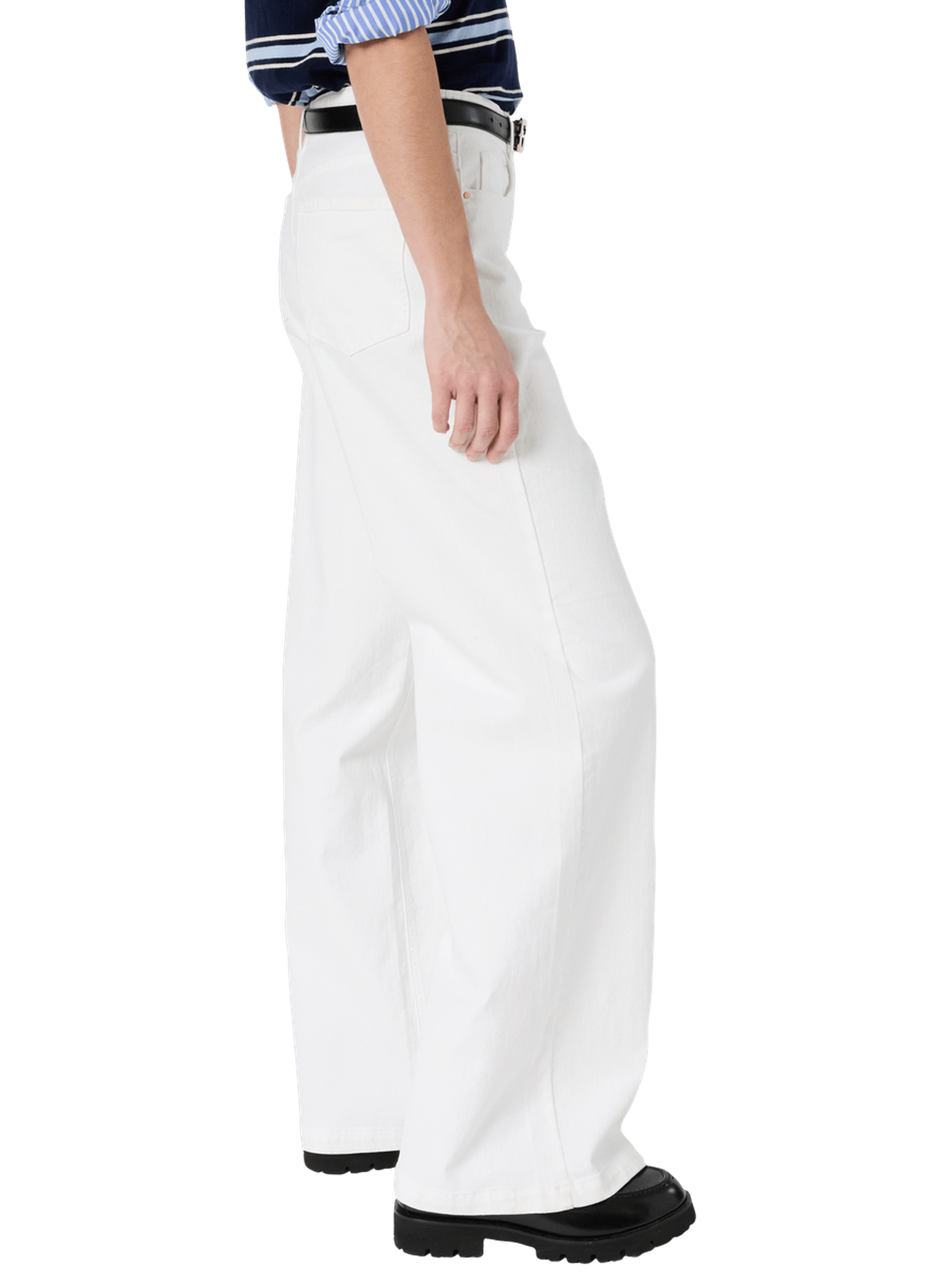 Jean droit et large - aelina GERARD DAREL Blanc