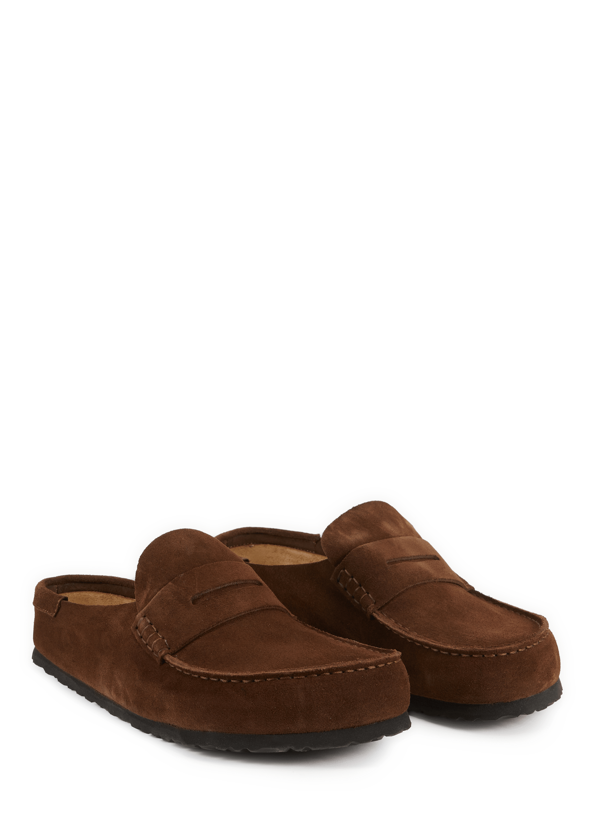 Mules Naples en cuir suédé BIRKENSTOCK Marron