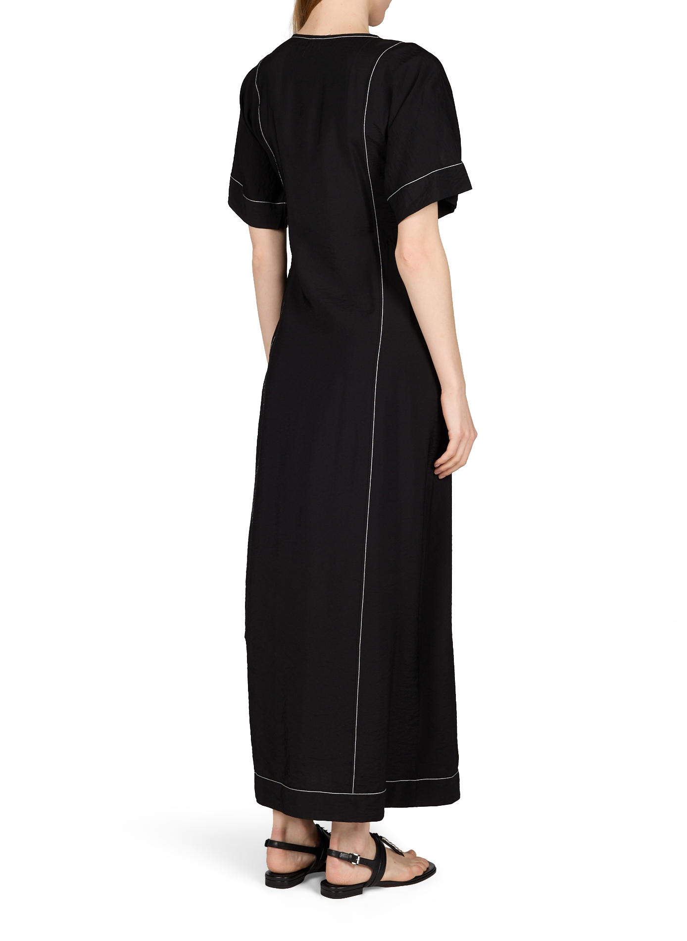 Fitted long dress OBJECT Black