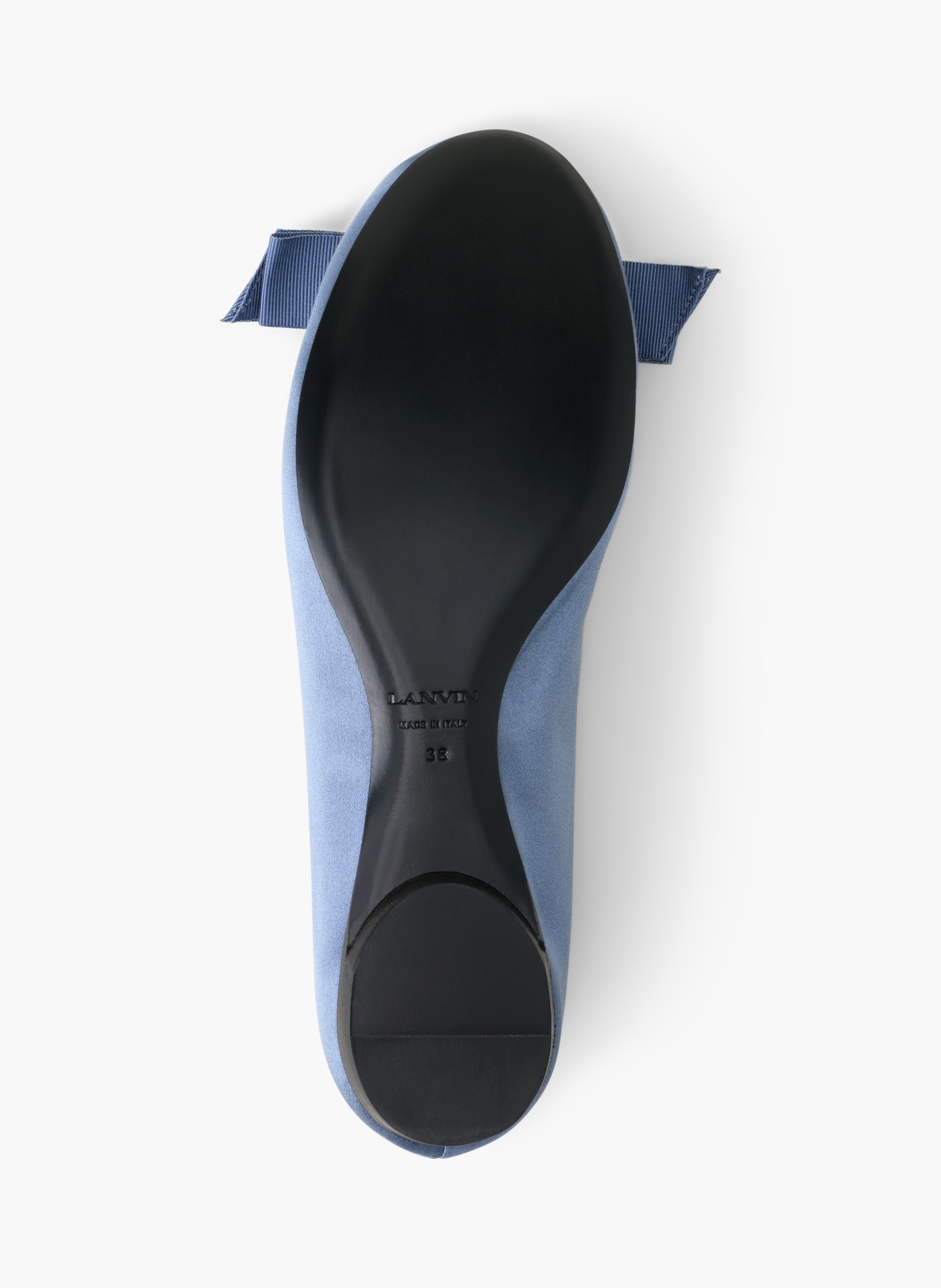 La ballerine noeud en satin LANVIN Bleu