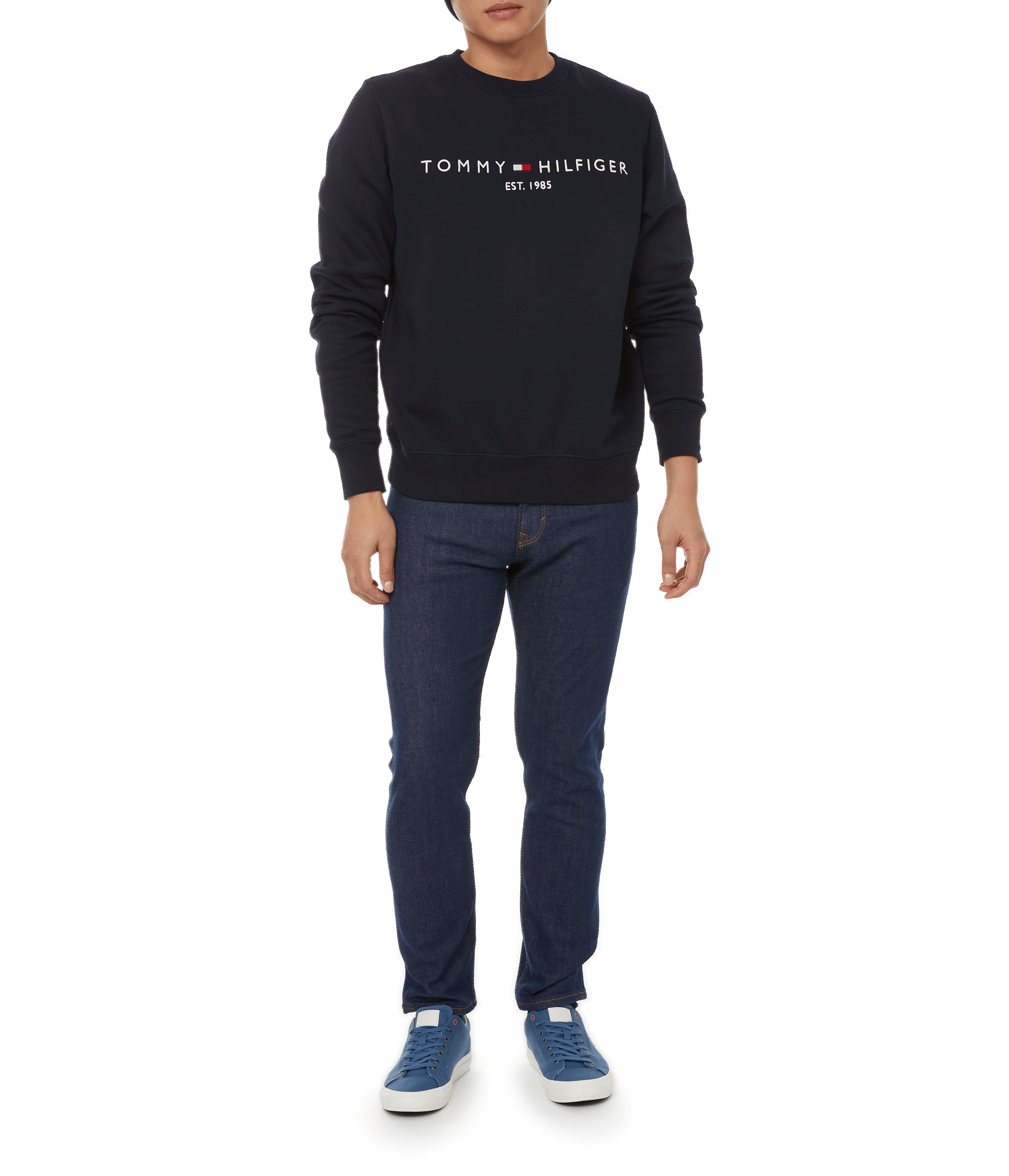 Mixed cotton sweatshirt TOMMY HILFIGER Blue
