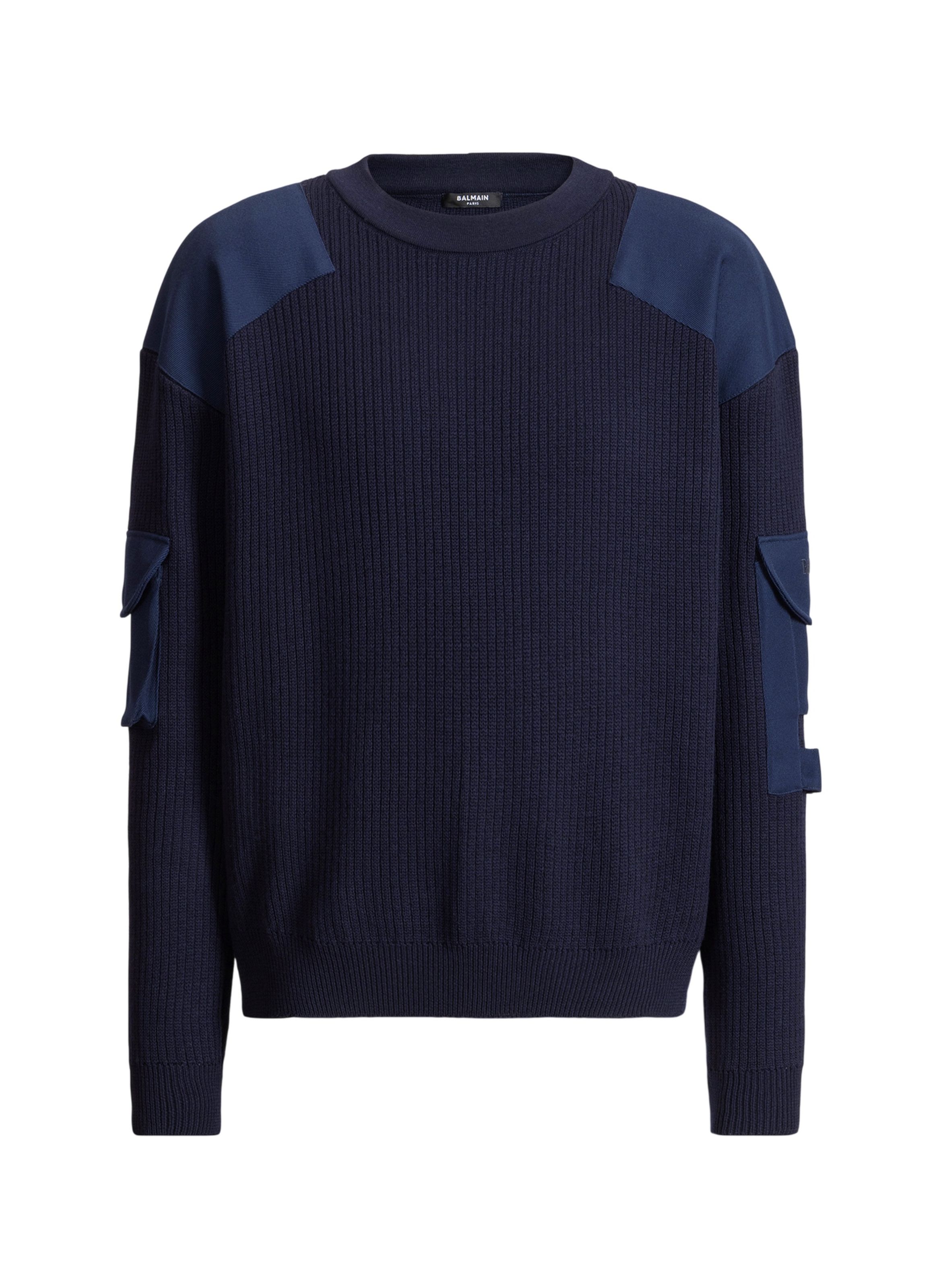 Pull balmain vintage utility en laine BALMAIN Bleu